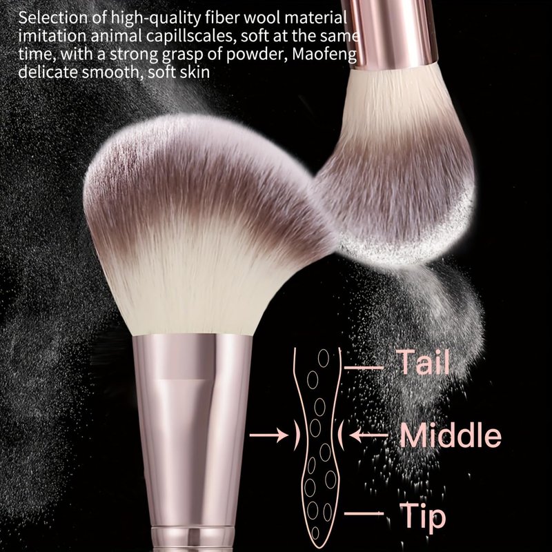 Professional 63-Piece Brown Makeup Brush Set - Premium Synthetic for Foundation, Concealer, Blush & Eyeshadow | Includes Case