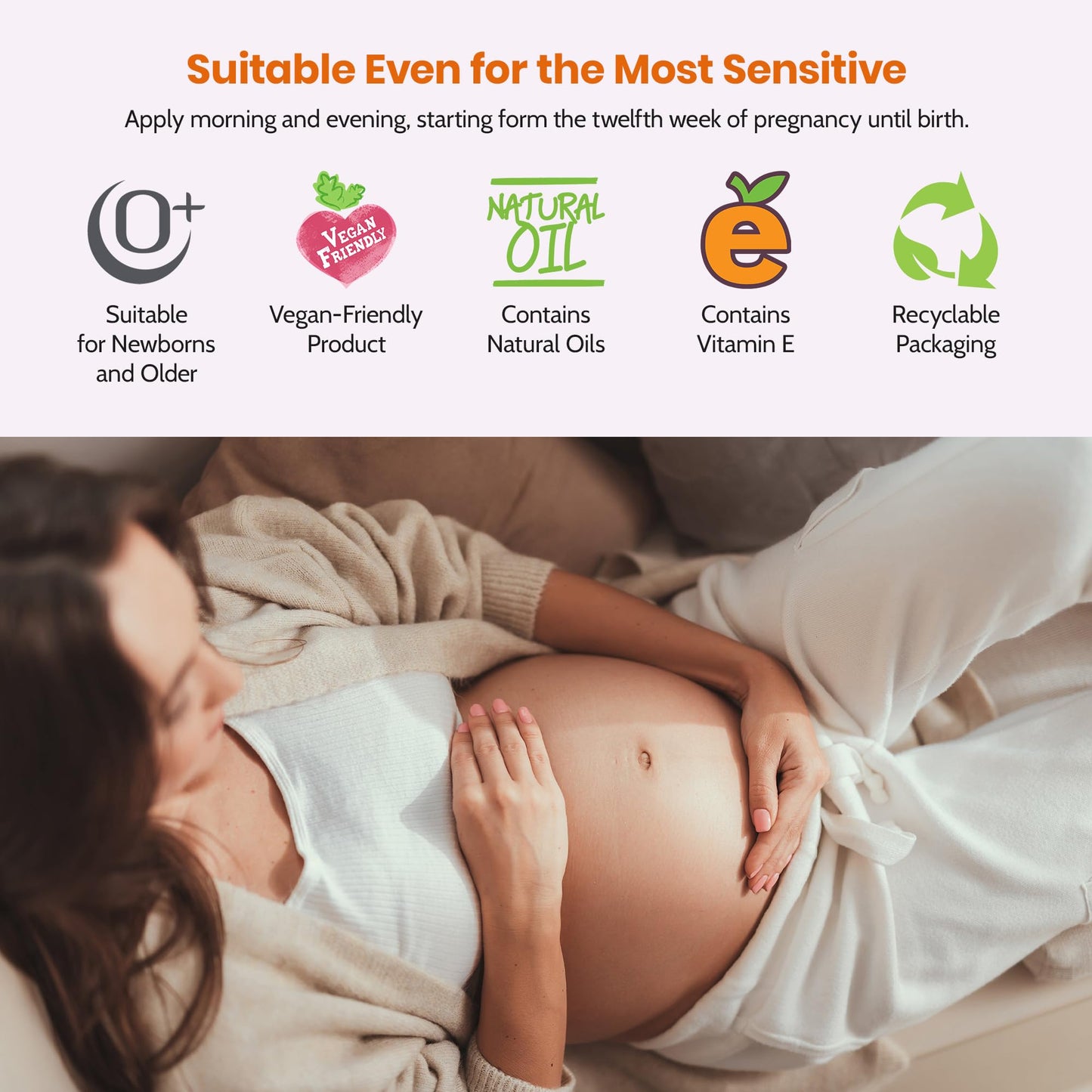 Stretch Mark Remover for Pregnancy, Anti Striae - Anti Stretch Marks, All Natural Organic Maternity Stretch Mark Prevention Lotion with Shea Butter Avocado and Olive Oil