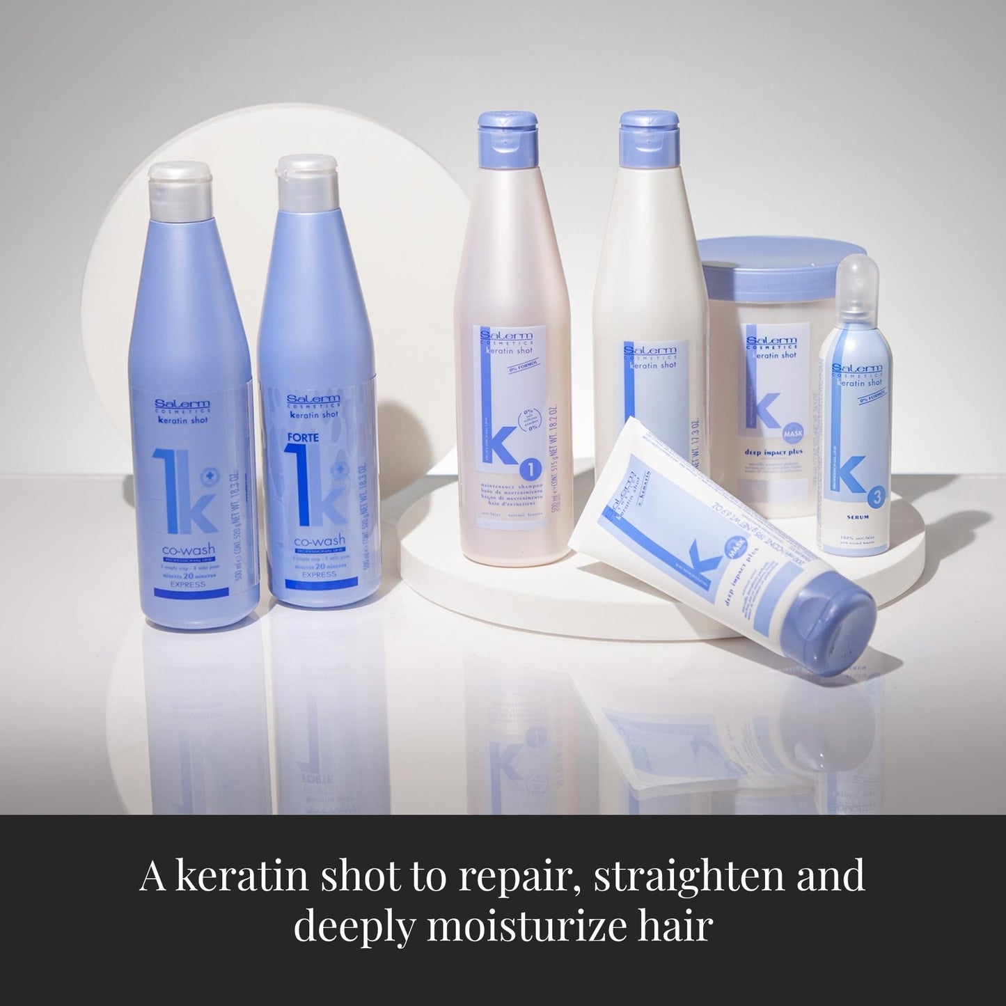 SALERM - Hydrating Hair Mask - Deep Impact Plus - 200 ml - Deep Hair Hydration - For Use After Keratin Shot + Keramix Treatment - Smooth and Straight Hair