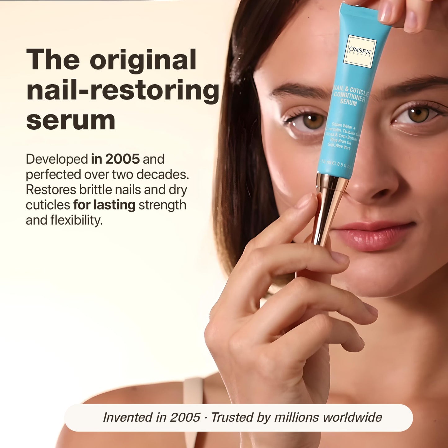 Onsen Nail & Cuticle Cream Treatment w/Japanese Tsubaki, Jojoba & Lavender Oil, Shea Butter – Strengthens Nails, Softens Cuticles - Daily Repair Care