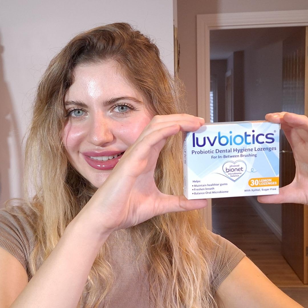 Luv Biotics Lemon Lozenges with Oral Probiotics, Xylitol & Aloe Vera - 3 x 30 lozenges