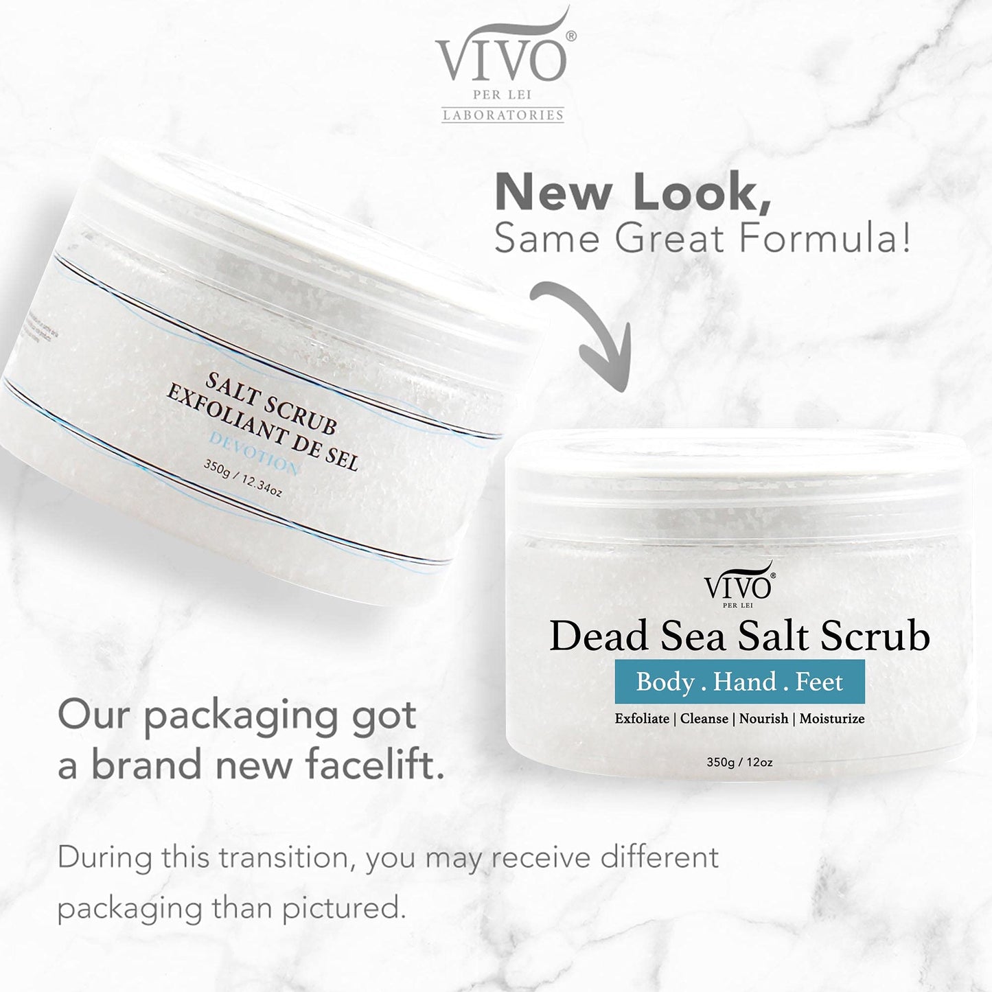 Vivo Per Lei Dead Sea Salt Body Scrub - Devotion - 12 Oz - 2 Pack