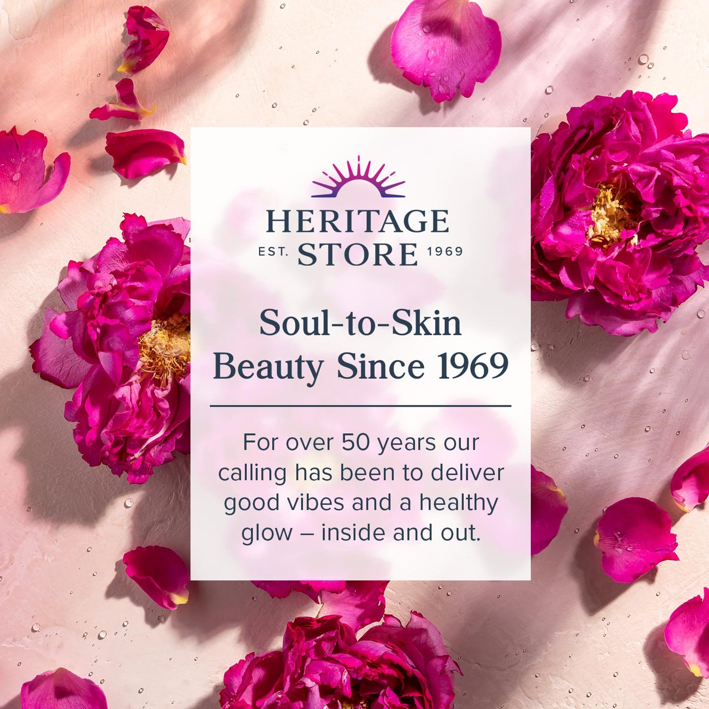 HERITAGE STORE Rosewater Face Moisturizer - Soothing Gel Moisturizer with Rose Complex, Niacinamide and Hyaluronic Acid - Dry to Combination Skin Care - Hypoallergenic, Vegan, 60-Day Guarantee, 2oz