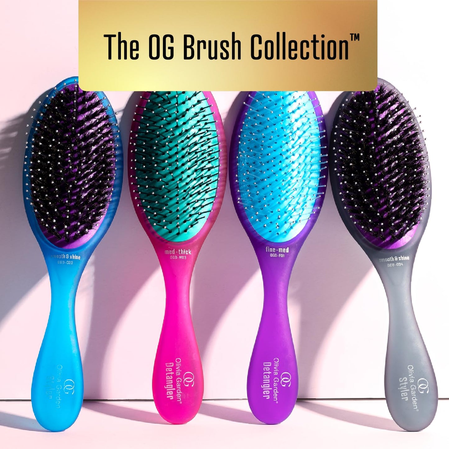 Olivia Garden Detangler Brush - Perfect for Medium to Thick Hair | Ideal for Women, Men & Kids
