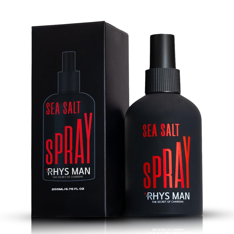 RHYS MAN Sea Salt Spray for Men - Father Gifts, Dad Gifts - Hair Texturizing Spray for Beach Waves, Volume & Matte Finish - Argan Oil, Jojoba & Vitamin E, 6.8 Fl Oz
