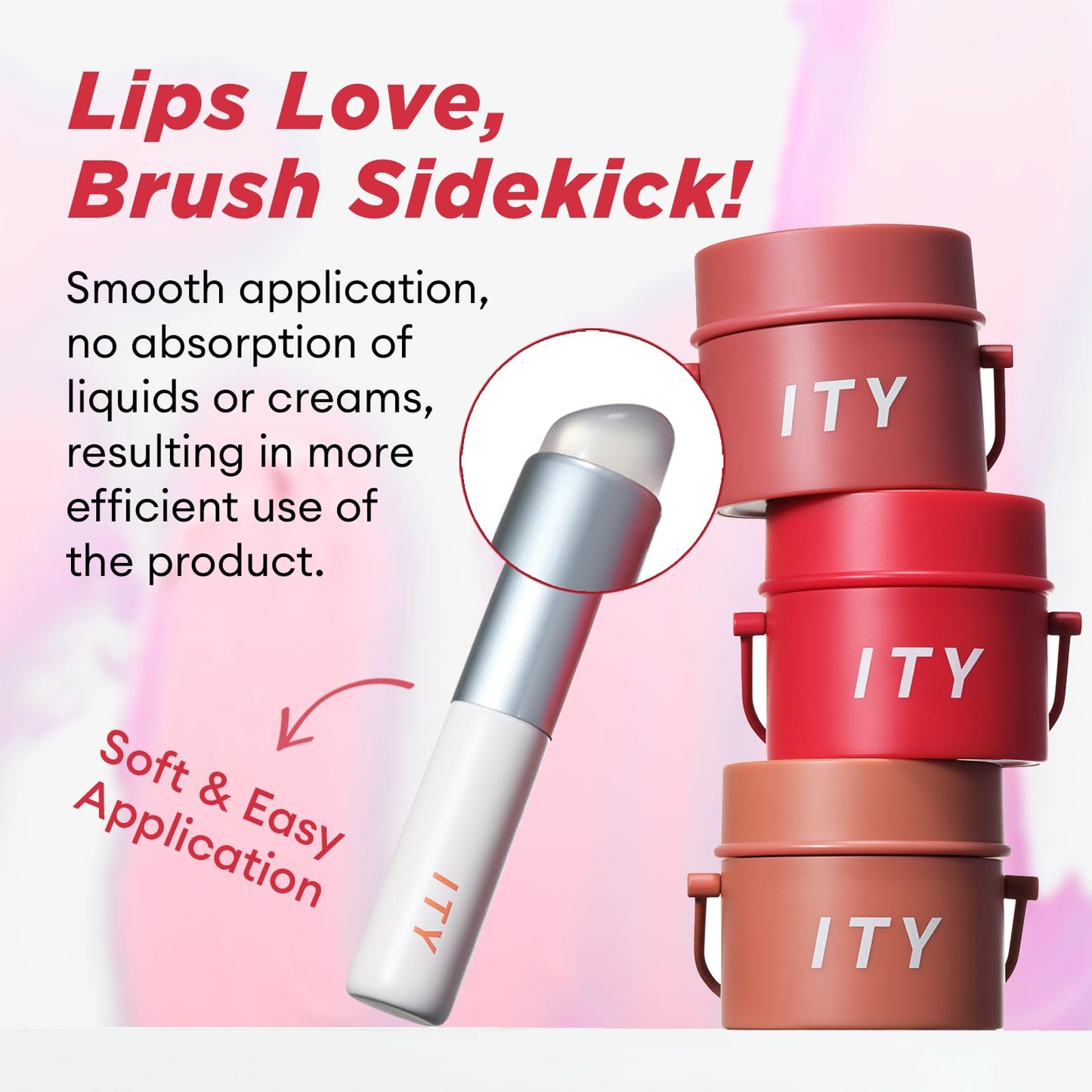 ITY Velvet Matte Finish Lip Stain-Mousse Textured Lip Clay, Red Shade, Conceals Lip Lines, Rich Pigment Lip Tint Lipsticks, 0.14 oz (4g) in Ruby