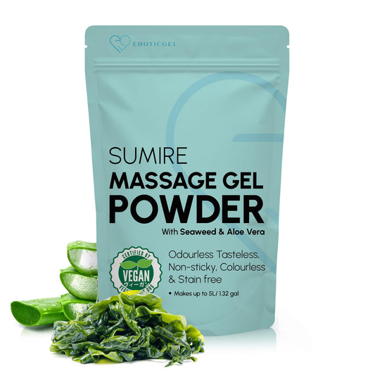 Sumire Edition Japanese Nuru Massage Gel Powder 50g | Nori Seaweed & Aloe Vera | Resealable Top-Up | Made in Japan | Vegan | Fragrance Free | Makes up to 1.32 Gallons