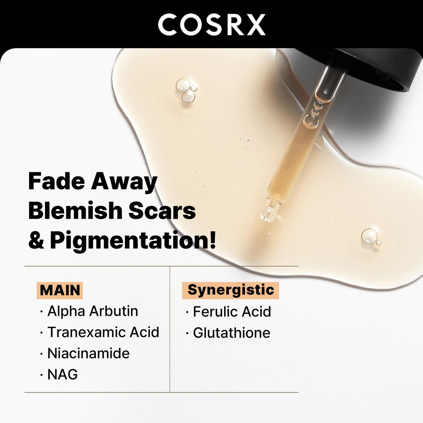COSRX 2% Alpha Arbutin Discoloration Care Serum + Advanced Snail Mucin Glass Glow Hydrogel Masks