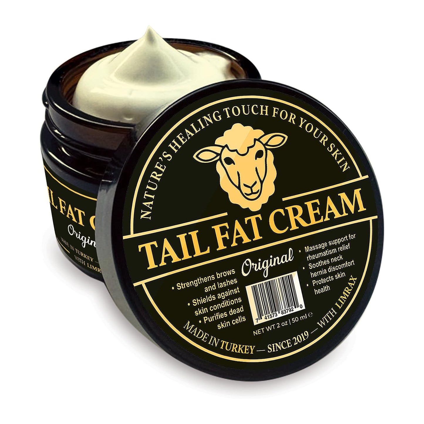 LIMRAX Whipped Beef Tallow Face Cream 100% Grass Fed Tallow Moisturizer Age-Defying Hydration for Dry & Sensitive Skin,Skin Barrier Repair & Fine Line Reduction,Hyaluronic Acid, B3 & B5 Fragrance-Free