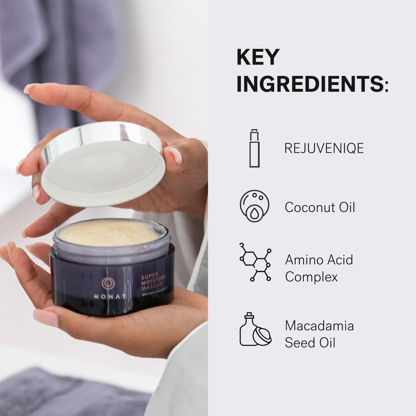 MONAT Super Moisture Masque for Hair – Advanced Hydration for Soft, Silky Hair – Smart Moisturizing Blend – Weekly Ritual for Lustrous Shine