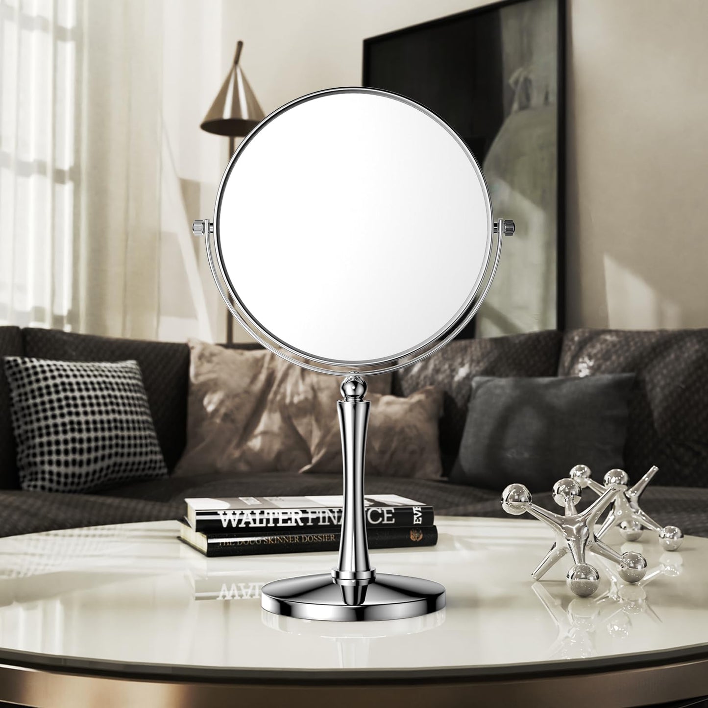 Nicesail 8' Desk Vanity Mirror, Double-Sided with 1X/7X Magnification, Makeup Mirror for Home, Hotel, Desktop