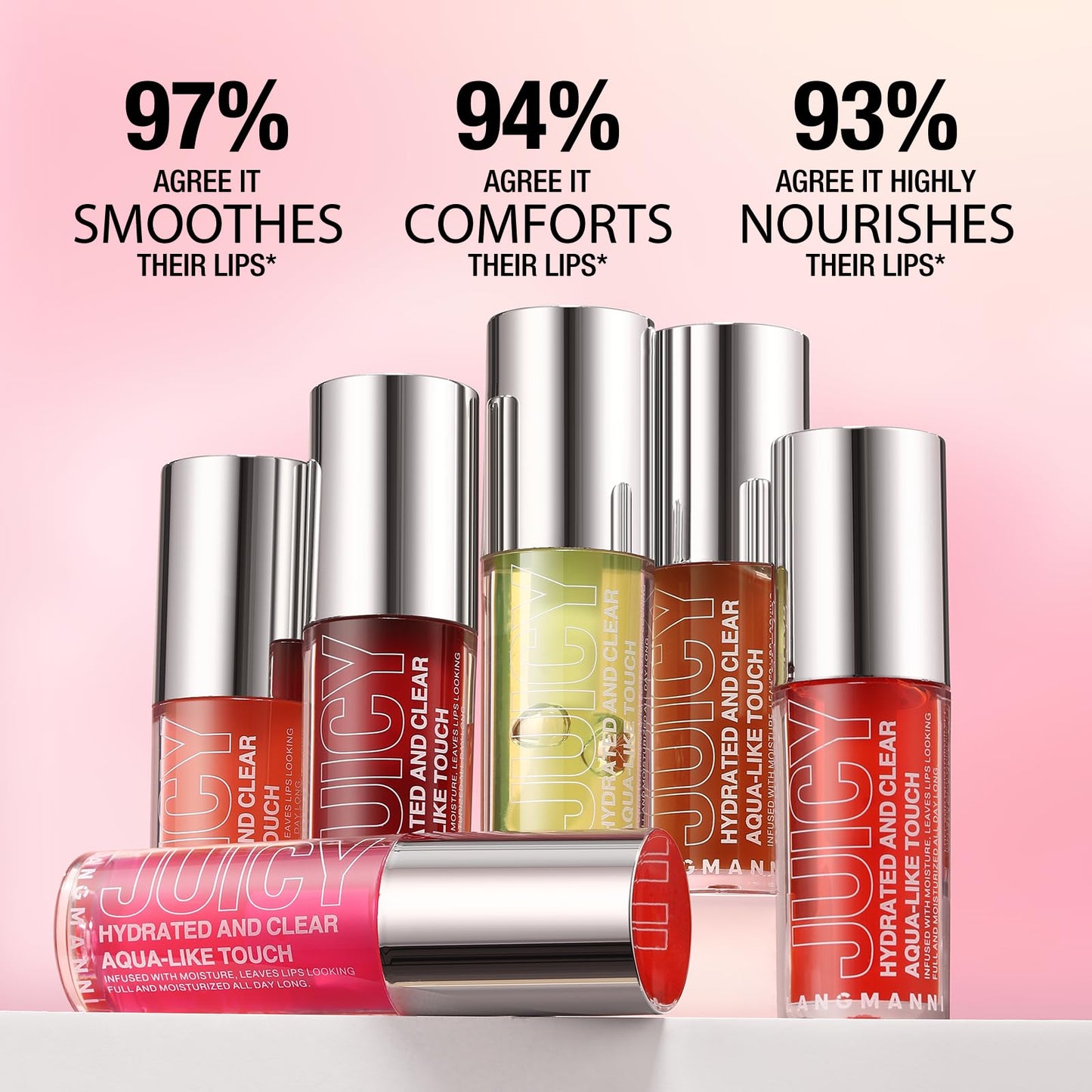 Jolilab Lip Oil, Hydrating Lip Glow Oil Plumping Glass Finish Moisturizing Lip Gloss Lip Tint Extract Lip Oil Tinted for Dry Lip and Lip Care