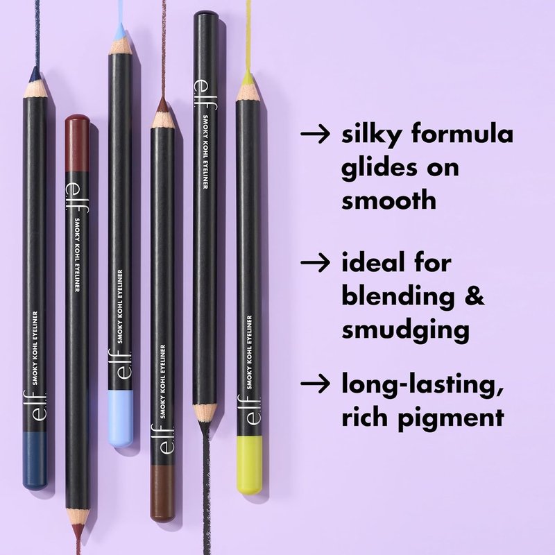 e.l.f. Smoky Kohl Eyeliner - Long-Lasting, Bold Eye Pencil | Vegan & Cruelty-Free, Beige Flag