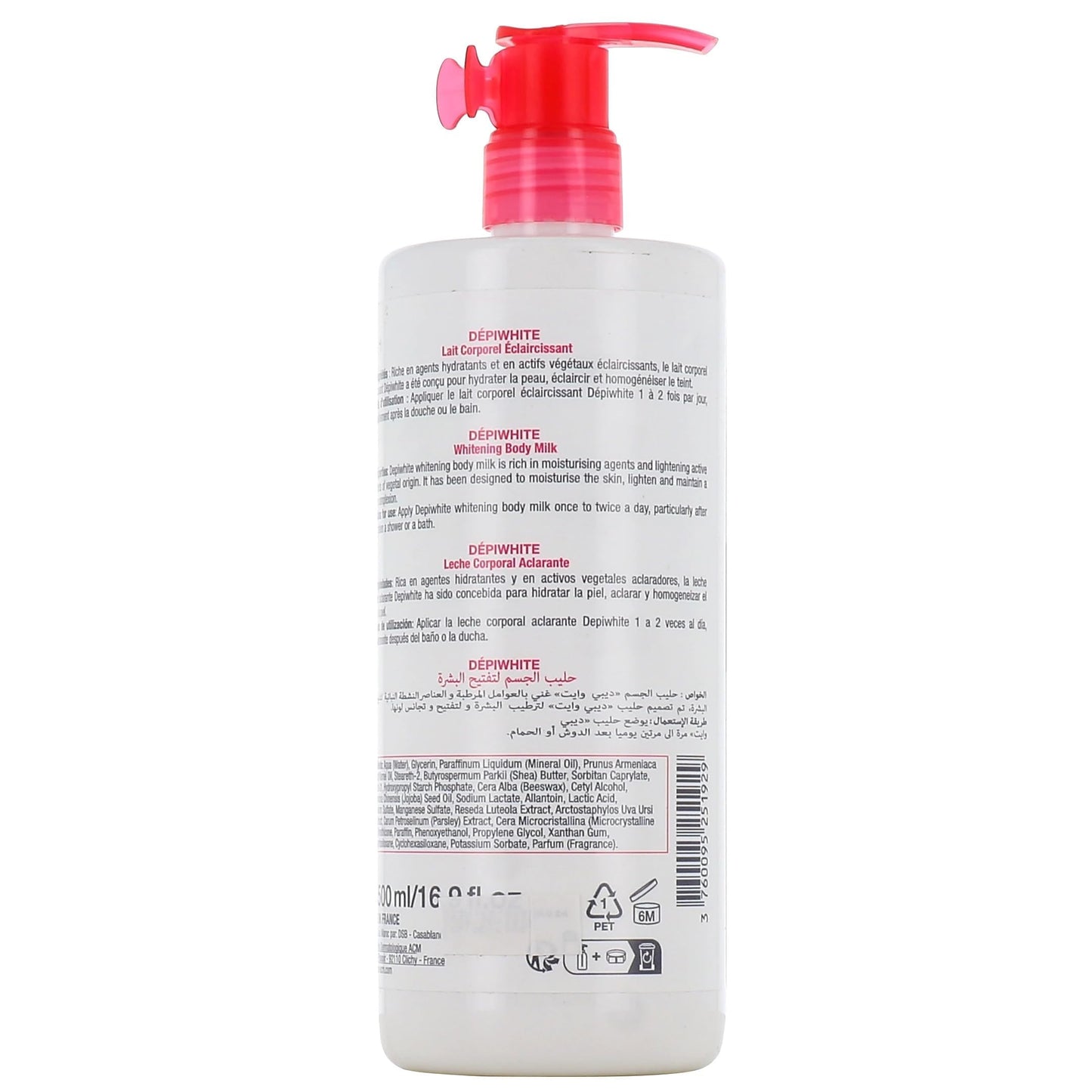 Lait Corporel Eclaircissant Anti Taches 500ml Depiwhite Acm