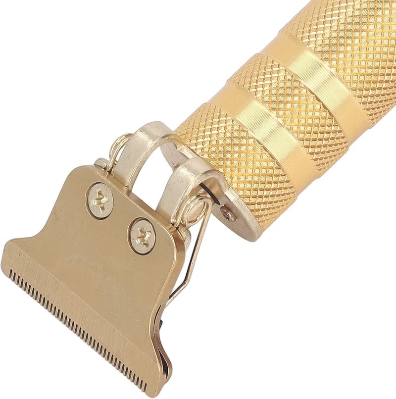 T Blade Hair Trimmer - USB Rechargeable Professional Grooming Clipper | Washable Metallic Gold Design