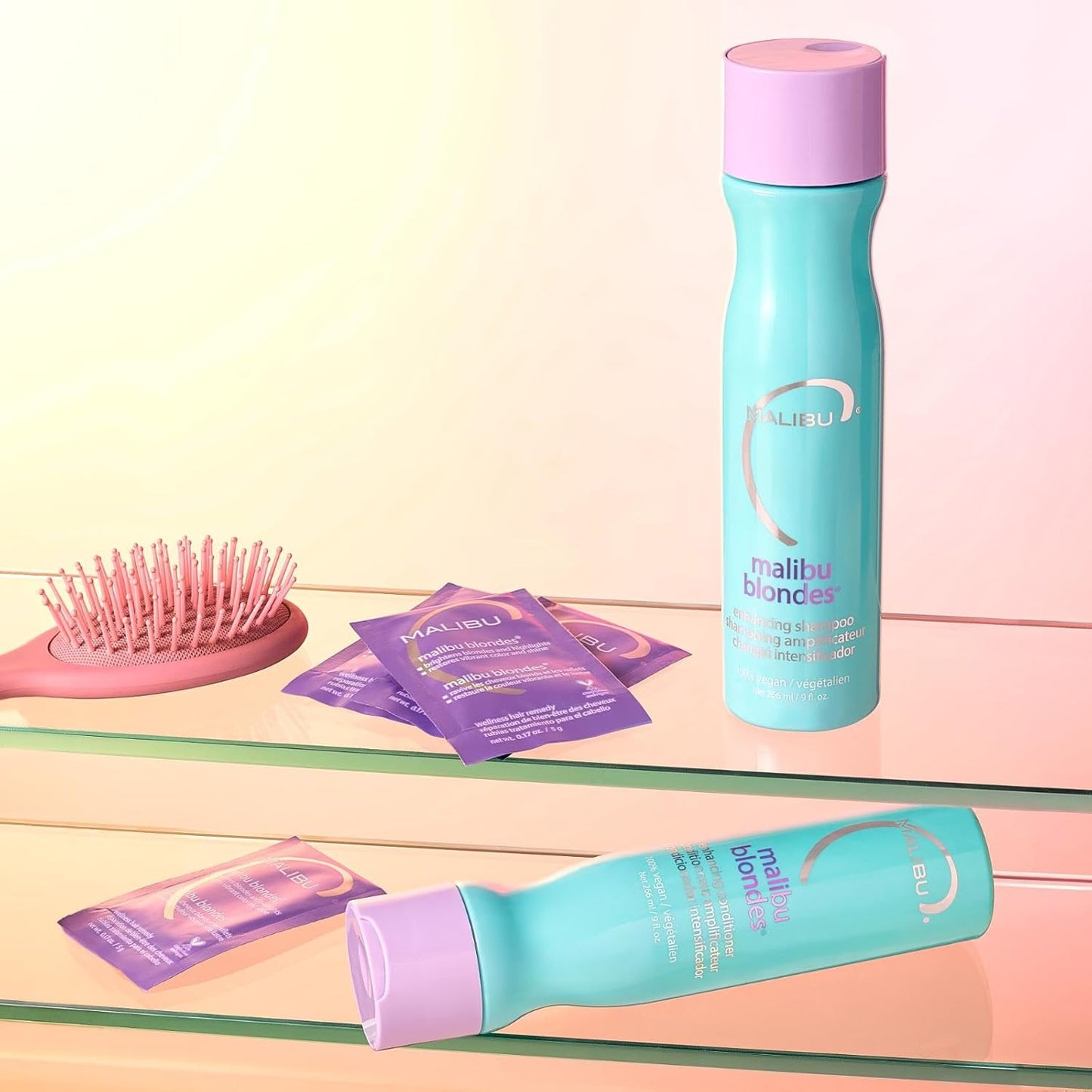 Malibu C Blondes Enhancing Conditioner - Hydrating Formula for Natural & Processed Blondes | 9 oz, Protects from Damage
