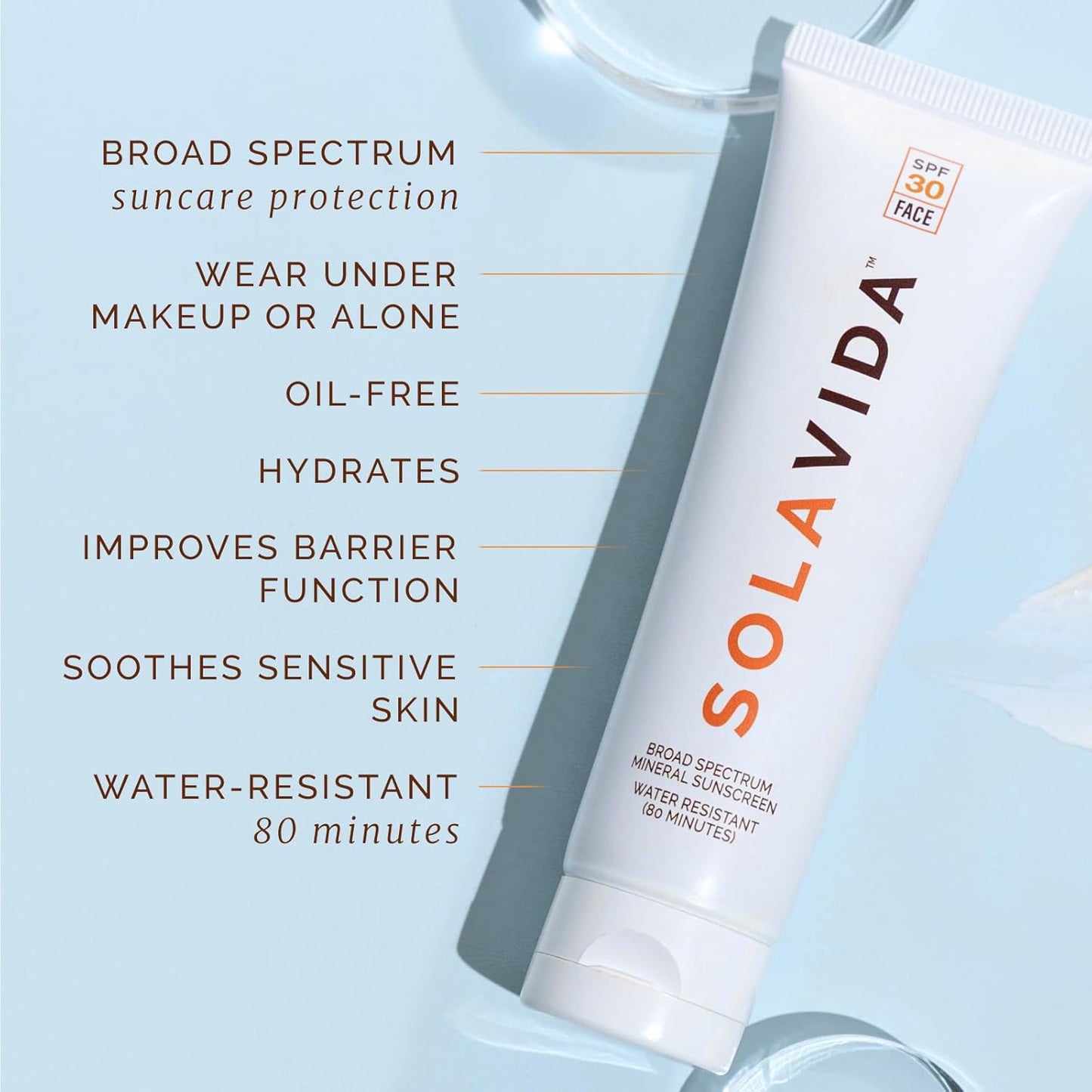 Daily SPF 30 Mineral Face Sunscreen - UVA/UVB Protection with Zinc Oxide & Hyaluronic Acid | 1.7 oz