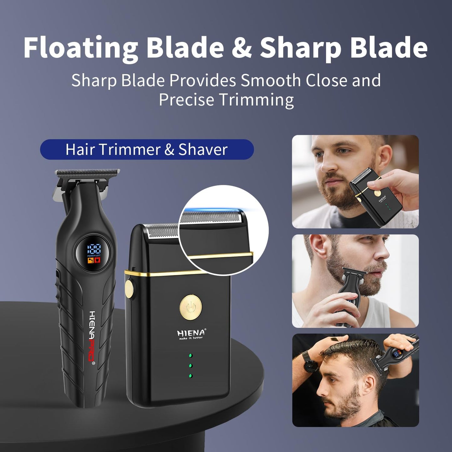 Professional Hair Clipper & Shaver Set - Cordless Trimmer for Men | Electric Beard Trimmer & Barber Kit