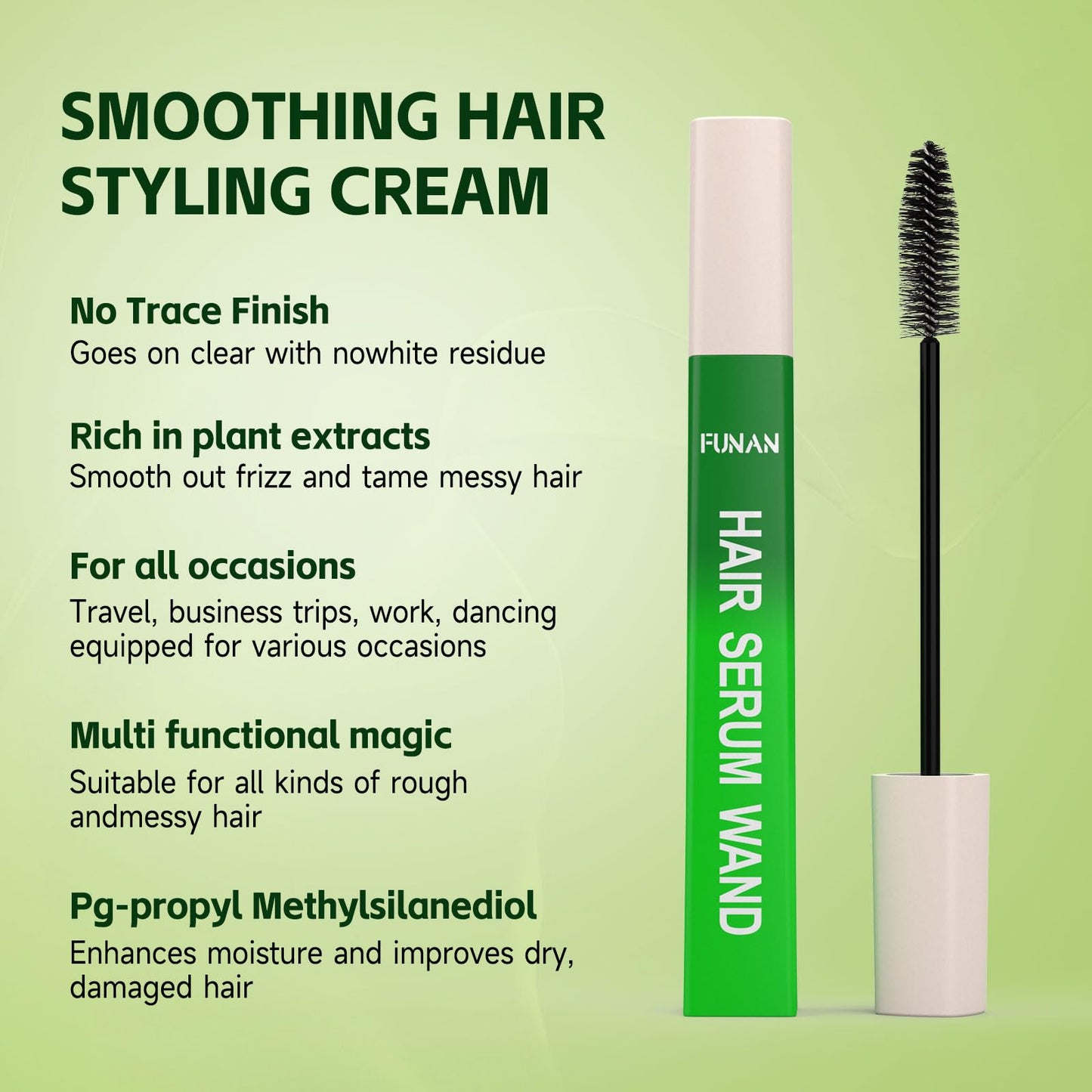 FUNAN Hair Serum Styling Wand for Flyaway Control, Frizz Smoothing, Edge Styling, Baby Hair Taming with Sleek Shine Finish, Lightweight Multi-Use Hair Stick