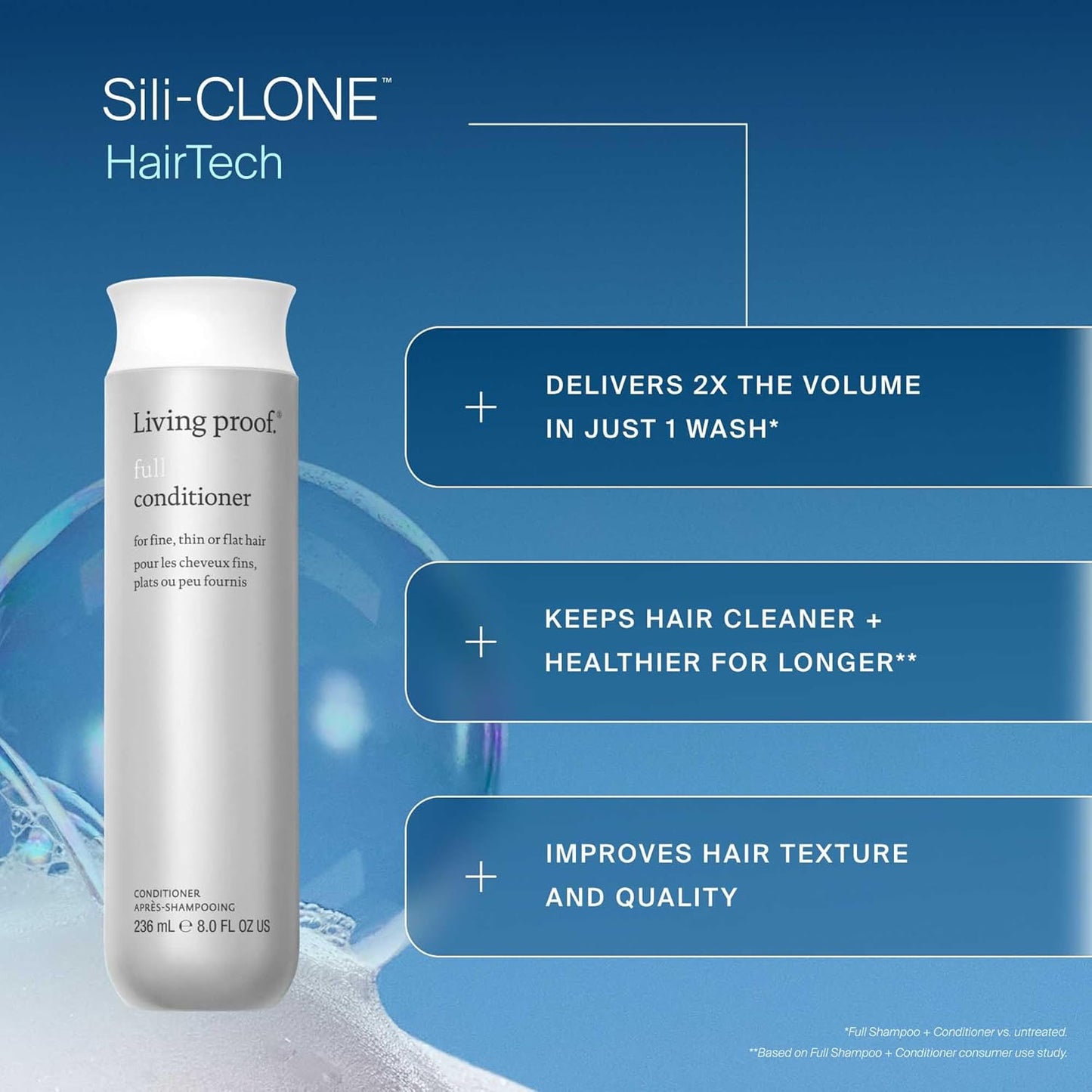 Full Shampoo & Conditioner Duo - Advanced Clean Dry Shampoo & Texture Spray Set | Travel Size