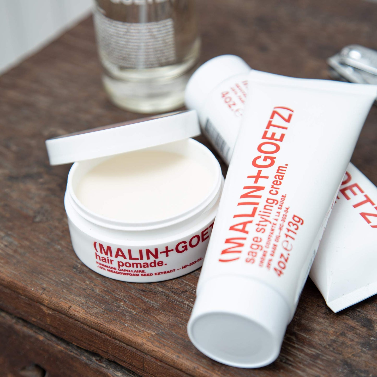 MALIN+GOETZ Hair Pomade | Firm Hold Styling for Volume, Shape & Texture | Beeswax, Meadowfoam, Cannabis & Soybean Oils | Tames Flyaways + Smooths Ends | Vegetarian + Cruelty-Free (2 oz)