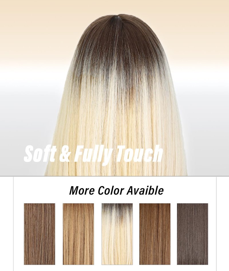 ENTRANCED STYLES Brown Wig With Bangs 26 Inch Long Straight Wigs for Women Dark Brown Layered Hair Synthetic Heat Resistant Hair for Daily Party Use