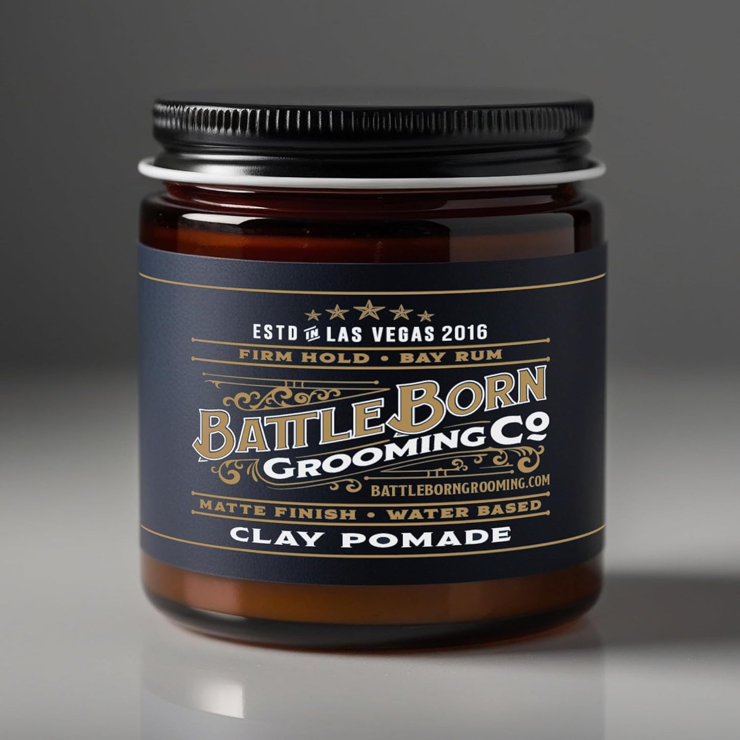 Volumizing Hair Clay Pomade - Battle Born Grooming Co | 4 oz for Strong Hold & Texture