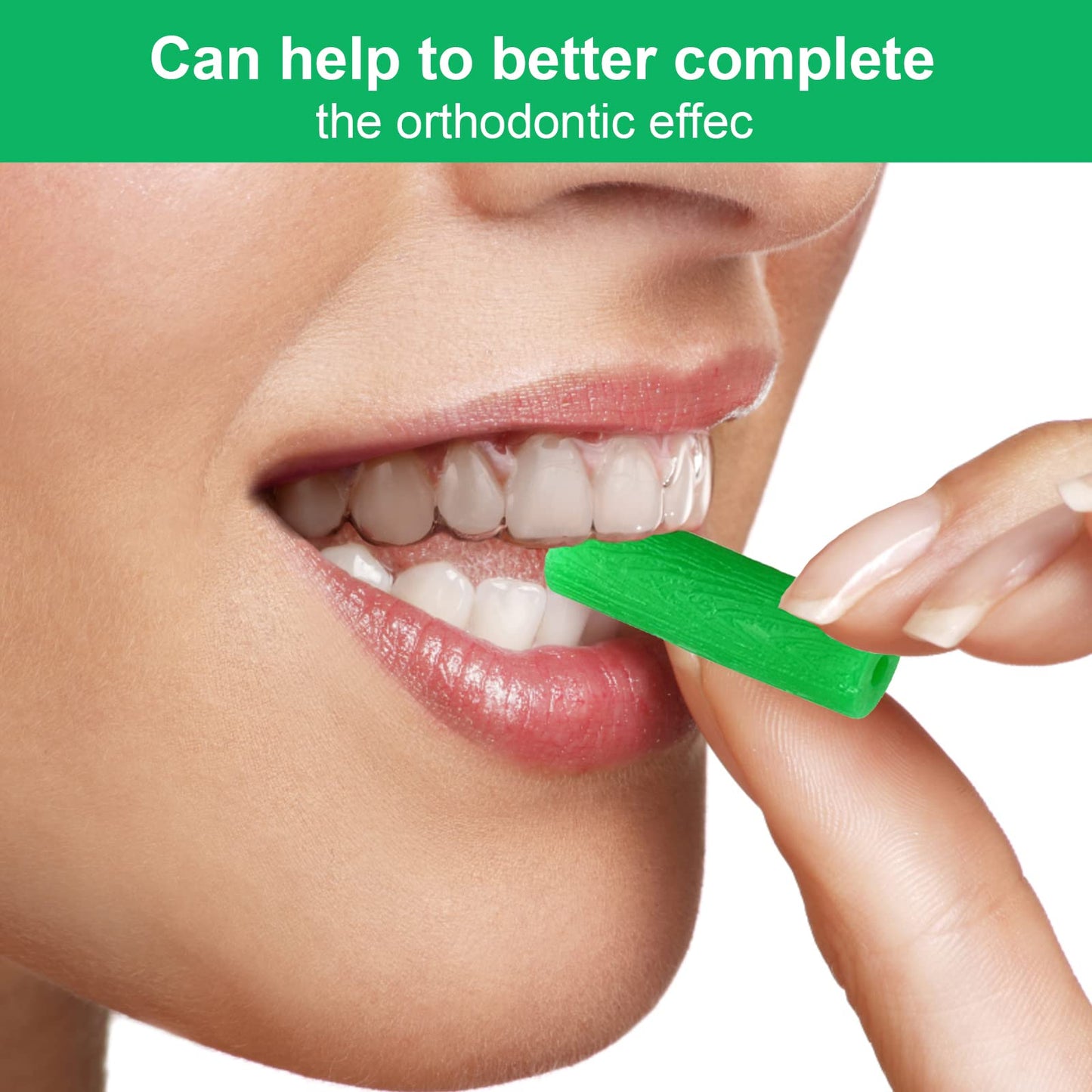 40 PCS Retainer Chewies for Aligner Seating – Mint Scented Aligner Tray Seaters – Soft Silicone Chewies for Clear Braces – Includes 4 Individual Reusable Cases (Green)