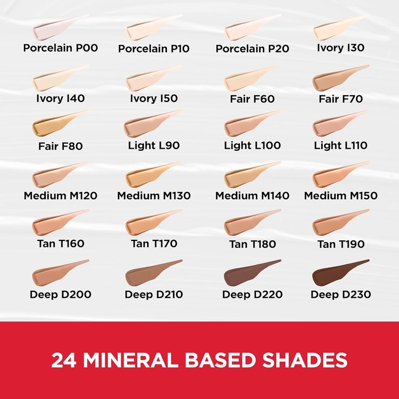Mirabella Invincible Under Eye Concealer - Full Coverage Hydrating Makeup for Dark Circles & Fine Lines | Porcelain P00