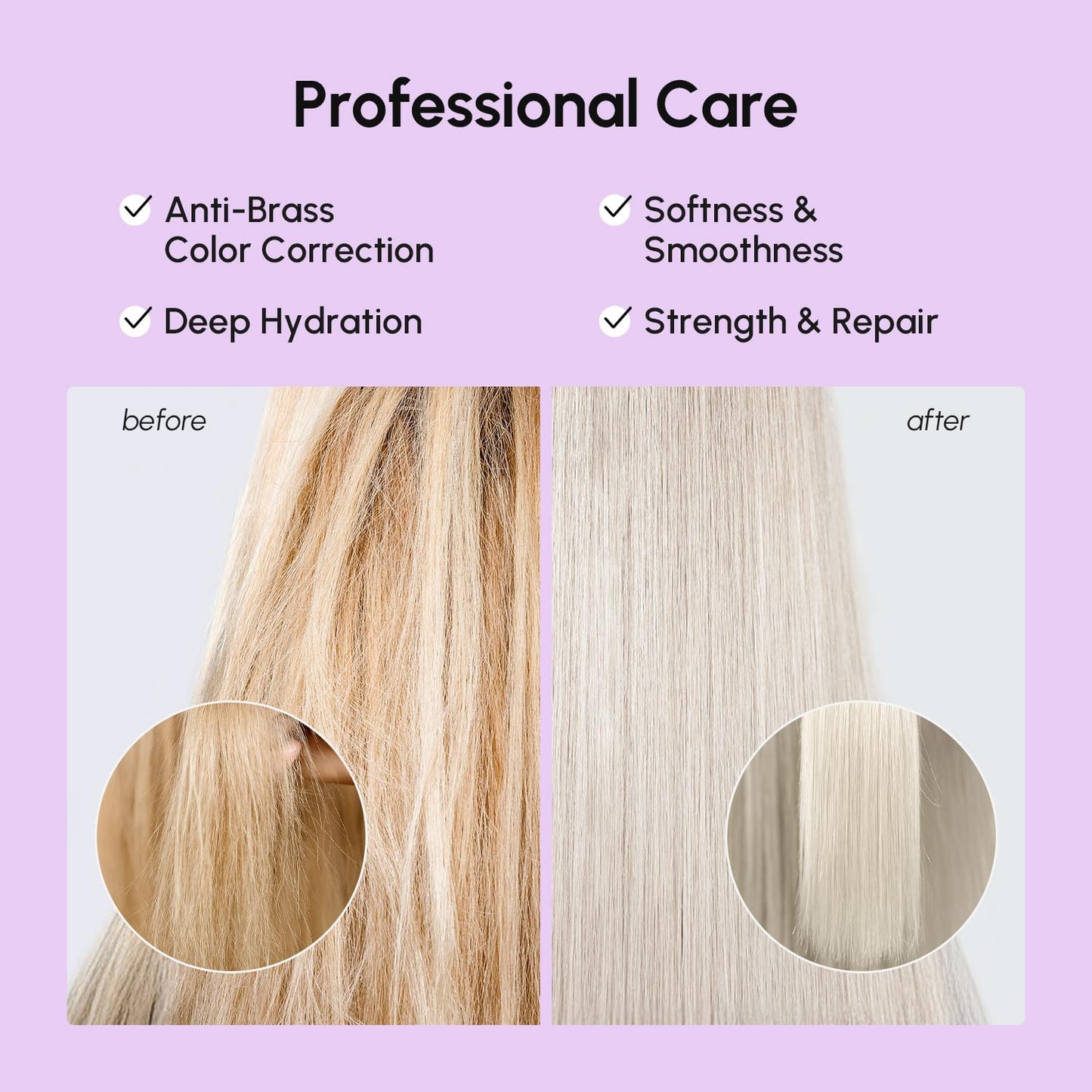MAREE Deep Conditioning Hair Mask for Damaged Hair Treatment – Keratin Hair Care for Hydrating Growth Repair Moisturizing – Dry Curly Color Refreshing – 10 Fl Oz, Purple