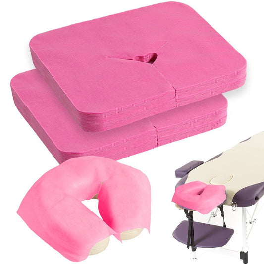 200 Pieces Disposable Face Cradle Covers Massage Headrest Covers for Massage Tables and Massage Chairs Beauty Spa Salon Bed, 11.8 x 15.7 Inches