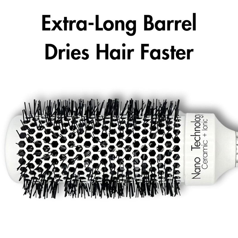 Round Hair Brush - Ceramic Ionic Thermal Barrel for Professional Blow Drying | Lightweight 1.7 Inch for Precise Styling