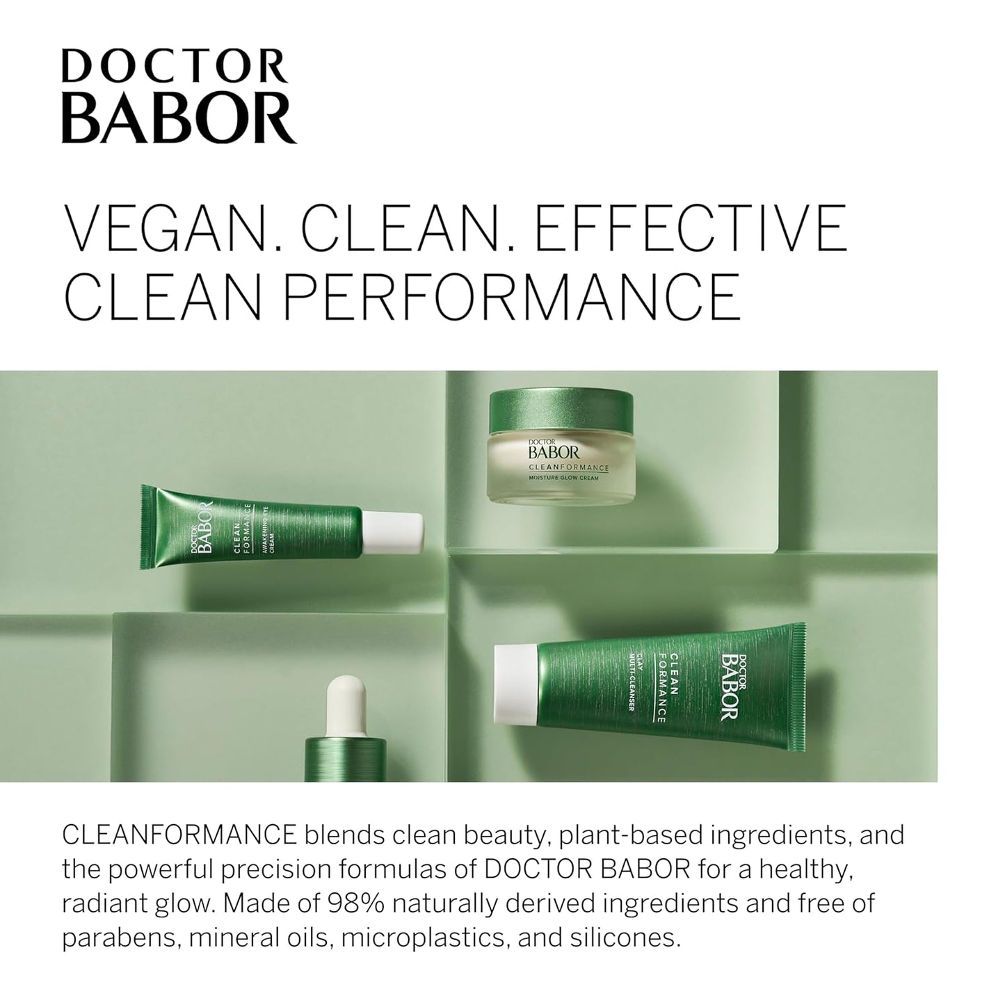 Babor Cleanformance Moisture Glow Cream - Daily Hydrating Facial Cream with Light-Reflecting Pigments | 0.5 oz