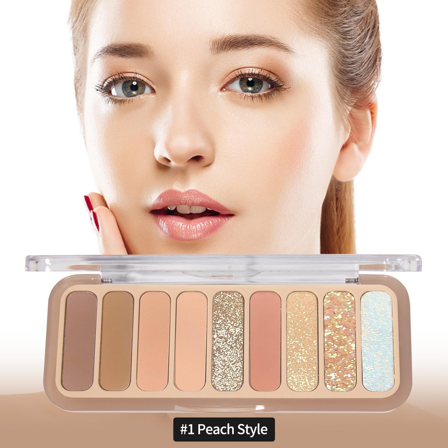 SUMEITANG 9 Colors Matte Naked Eyeshadow Palette Neutral Nude Smoky Eye Shadow Pallet Gray Taupe Brown High Pigmented Ultra-Blendable Waterproof Long Lasting Makeup Palettes Suitable for Older Women