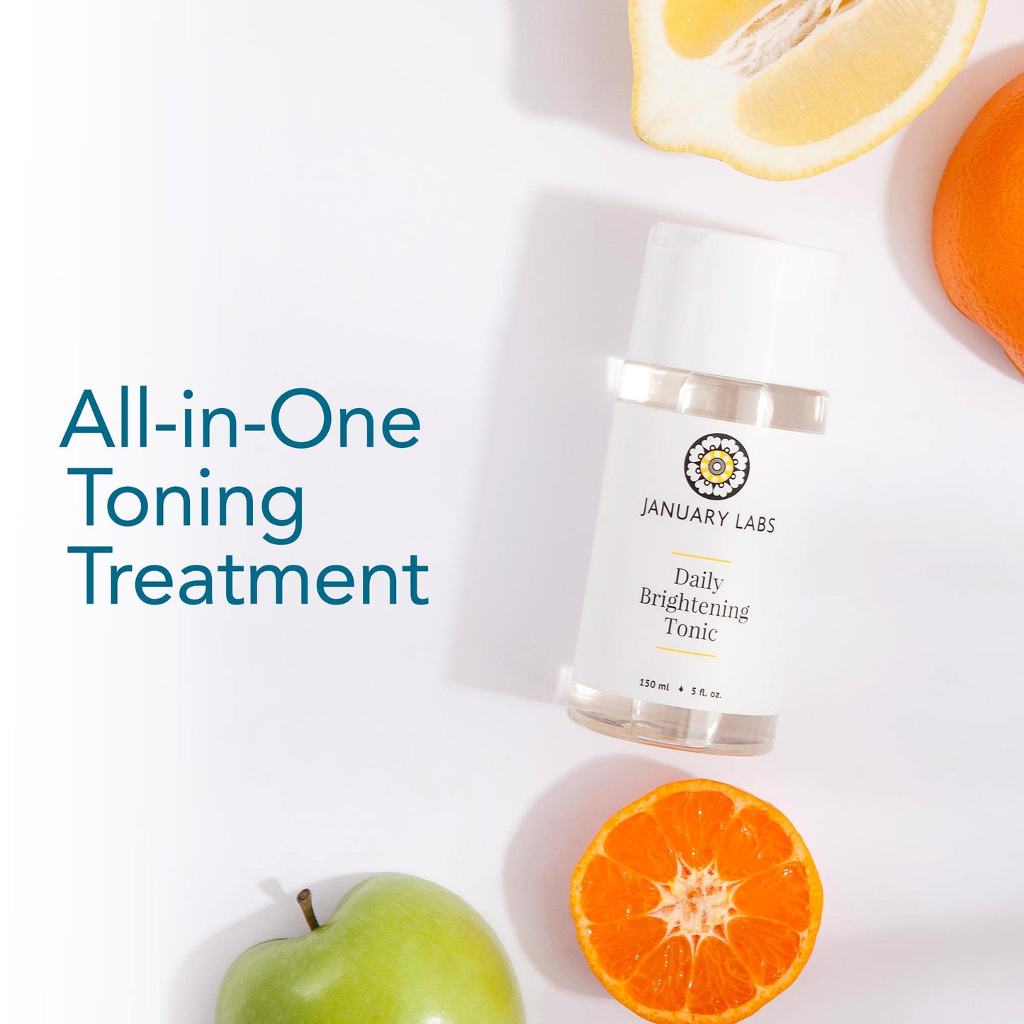 January Labs - Daily Brightening Tonic, Moisturizing Facial Tonic, Face Toner with Witch Hazel Extract, Hydrating and Detoxifying Toner for Face, 150mL