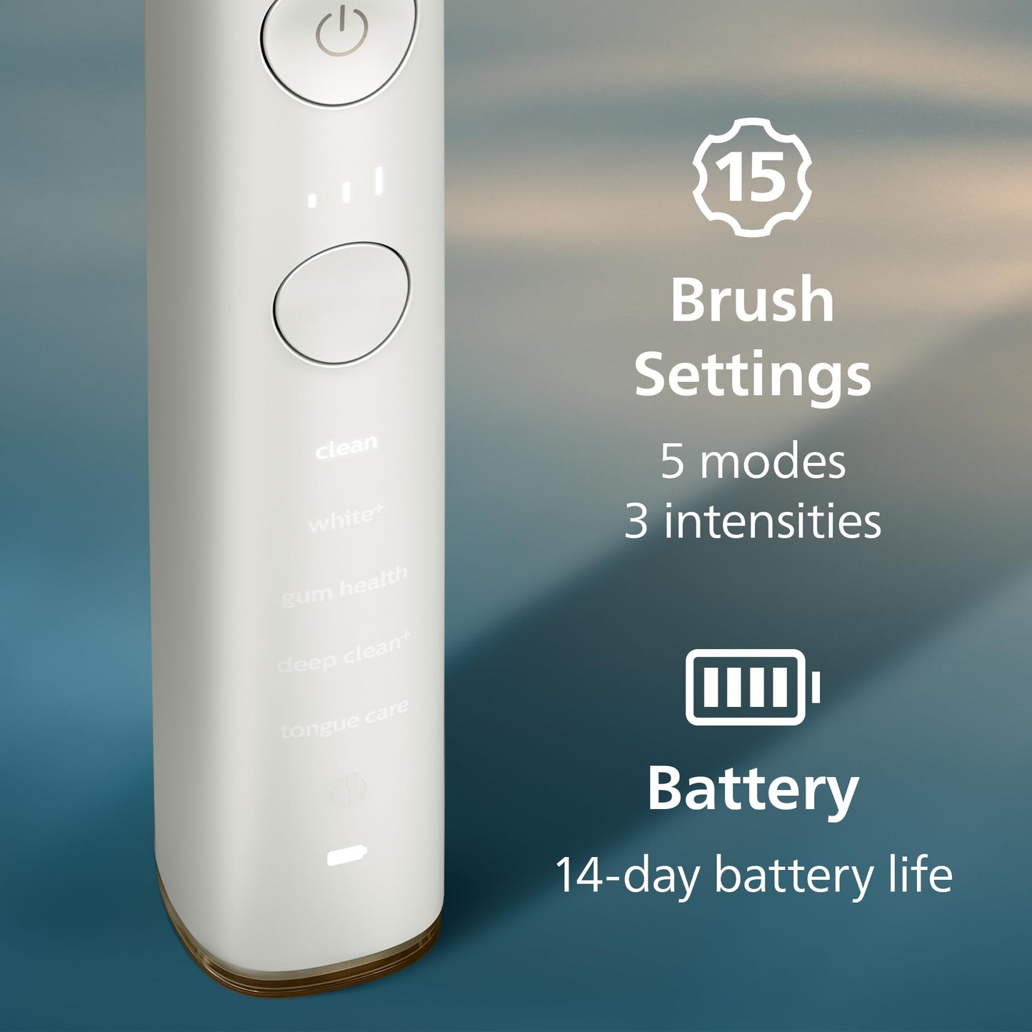Philips Sonicare DiamondClean Smart 9750 Electric Toothbrush - Sonic Toothbrush with App, Pressure Sensor, 15 Brushing Settings, Replacement Reminder, USB Charging Travel Case, Rose Gold, HX9924/67