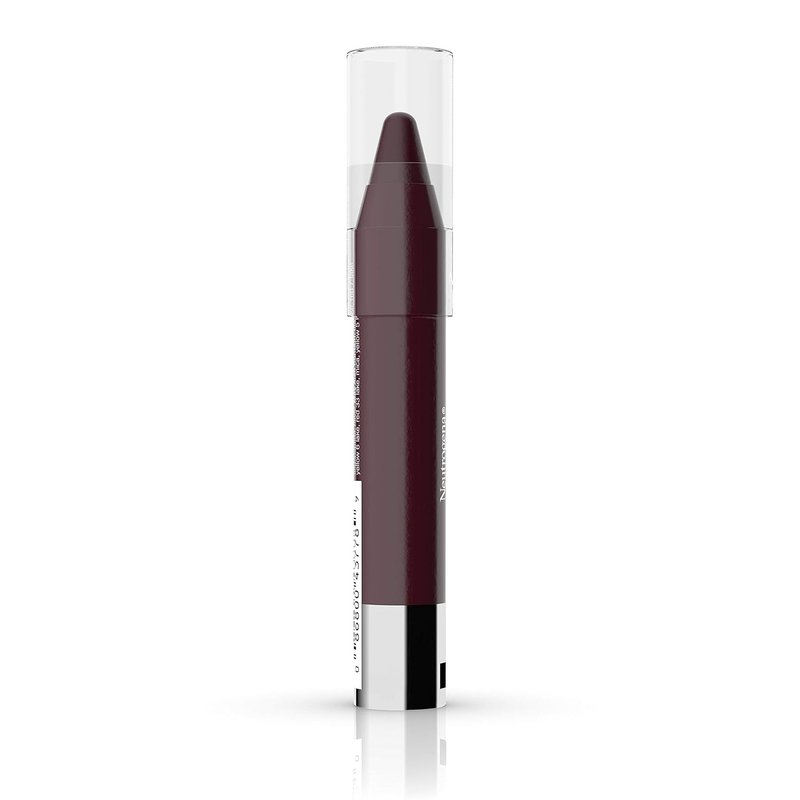 Neutrogena MoistureSmooth Color Stick - Moisturizing Lipstick with Shea Butter & Fruit Extracts | 180 Deep Plum, 0.011 oz (Pack of 2)