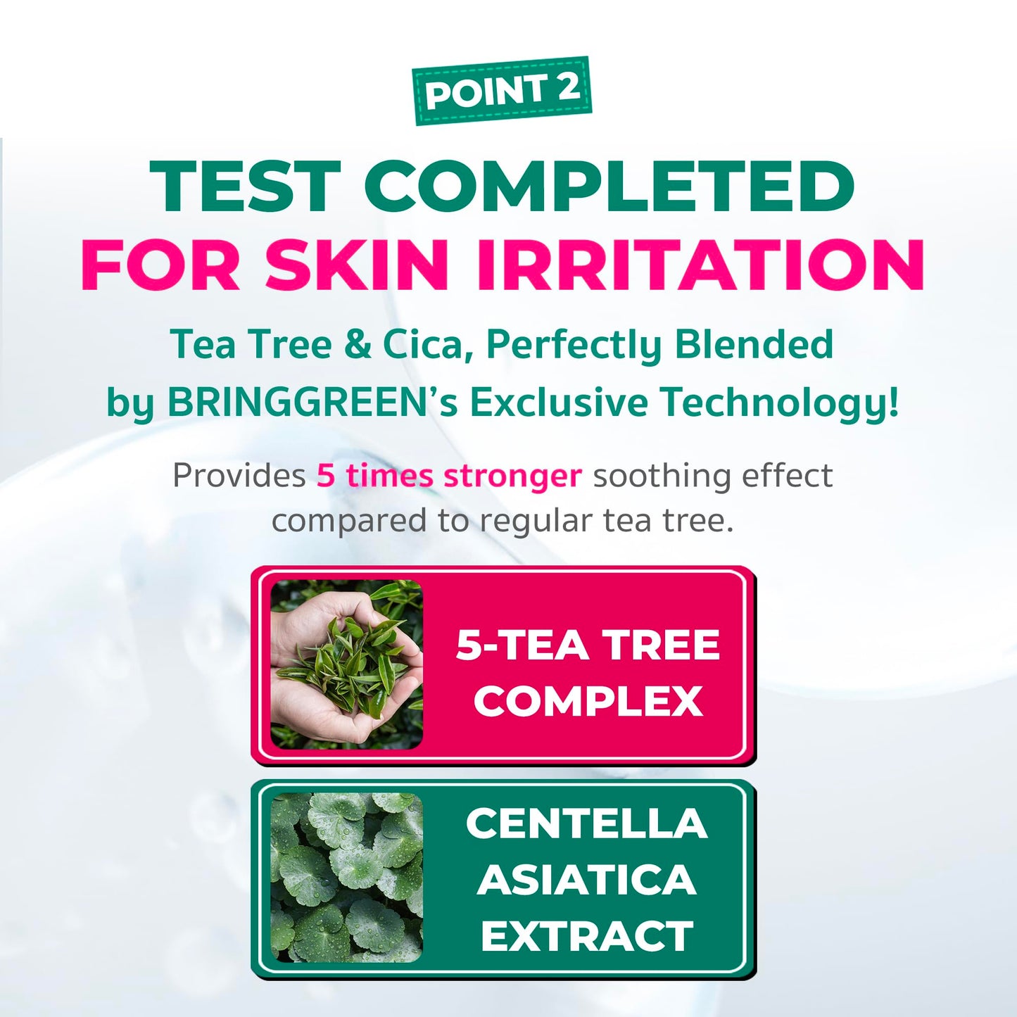 BRING GREEN Tea Tree Cica Soothing Toner Pads 90 Count, Exfoliating & Calming Facial Pads for Acne Prone Skin