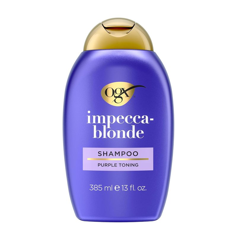 OGX Color Care Purple Shampoo - Highly Pigmented Toning for Blonde & Silver Hair | 13 fl. oz