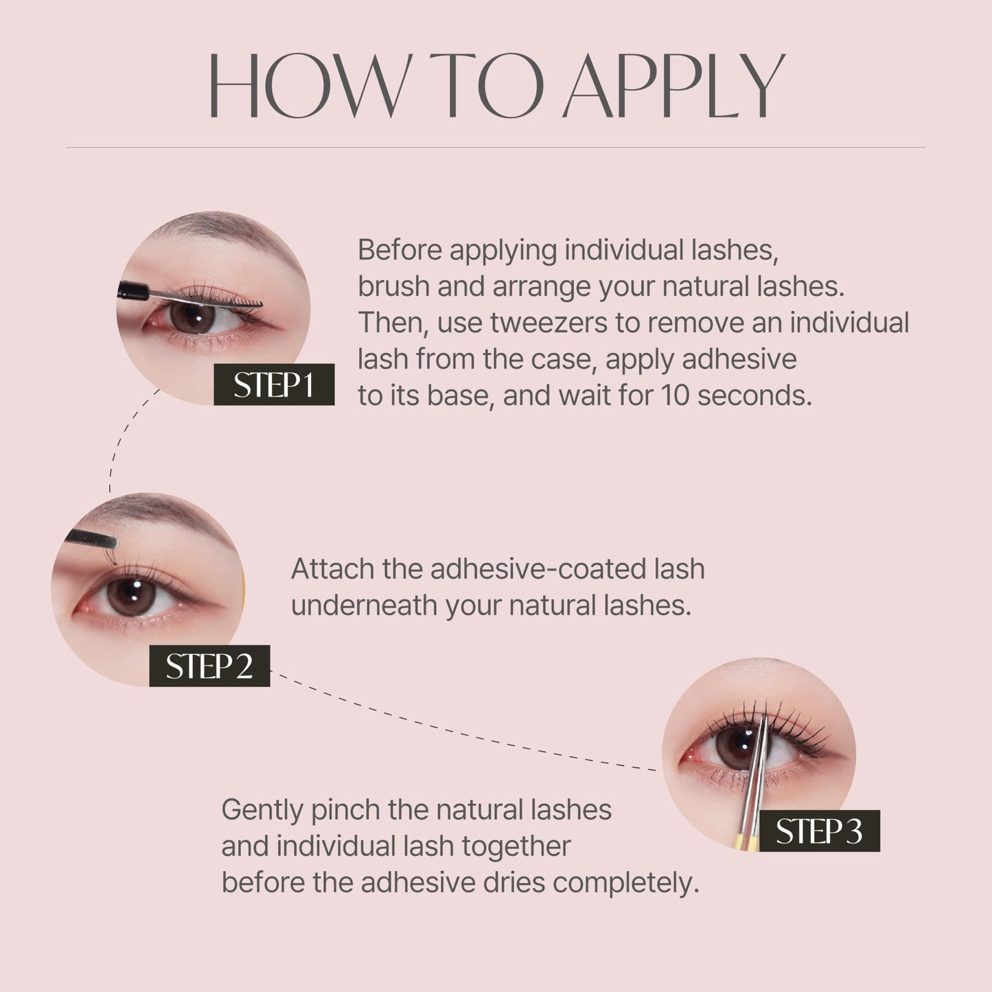 EYEME Cutting Eyelash NO.W36 – 5 Set Pack, Makeup Artist’s Pick! W-Cut Cluster Lashes with Short Front & Longer Center for a Natural, Deep Eye Look, Flexible & Lightweight, Glue Not Included, K-Beauty