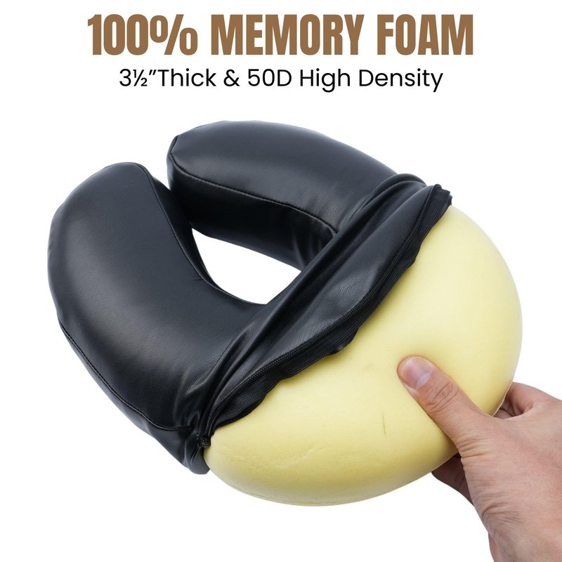 Massage Face Cradle with Cushion Massage Table Headrest, Fit Most Massage Table, Memory Foam, Adjustable