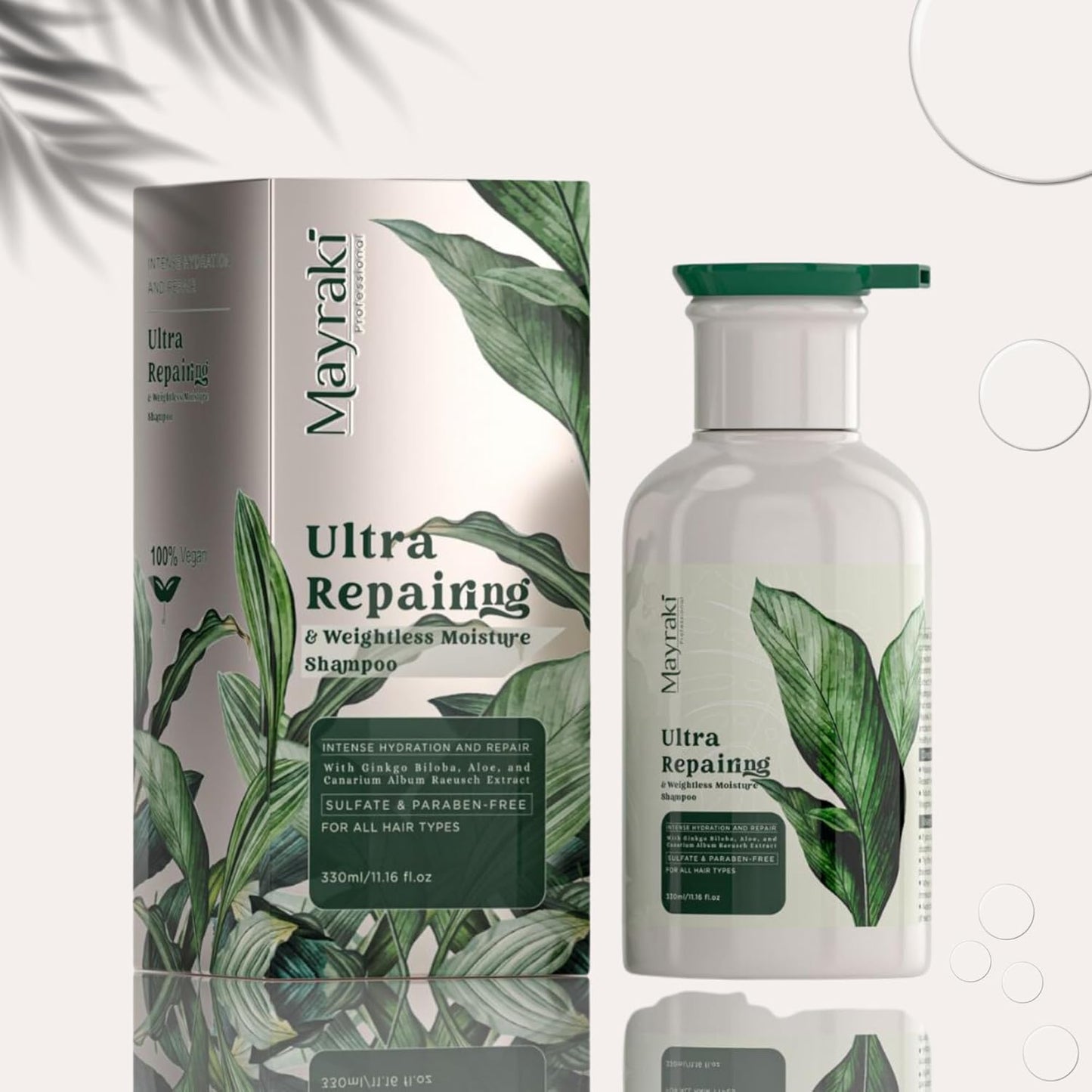 Ultra Repairing Weightless Hair Moisturizing Shampoo - 300 ml | Sulfate-Free Treatment for Dry, Damaged Hair