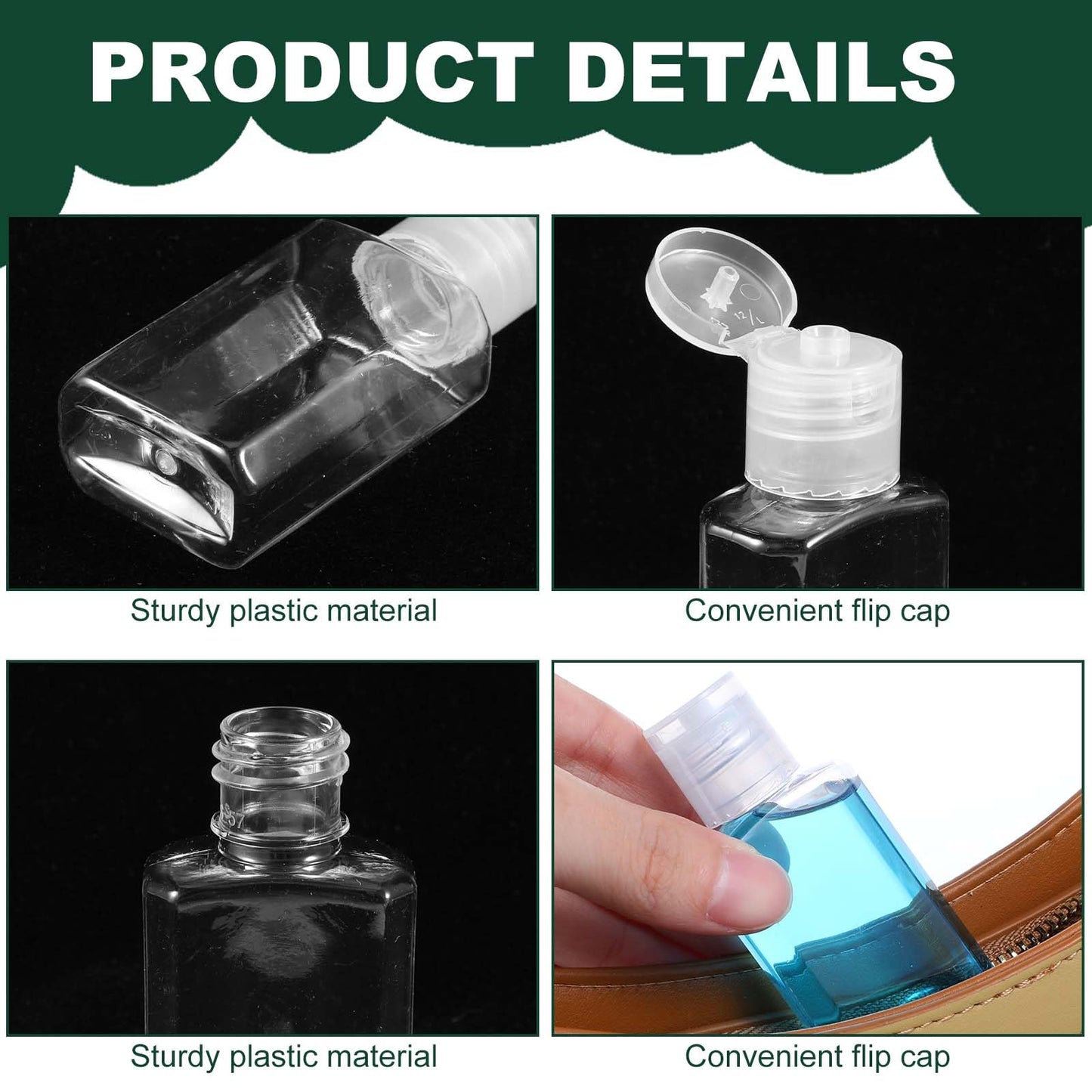 Tolare 120 Pcs Travel Bottles For Toiletries Bulk, 1 oz/30 Ml Travel Size Containers For Toiletries, Small Clear Plastic Lotion Bottles With Flip Caps, Leak Proof Squeeze Bottle For Shampoo