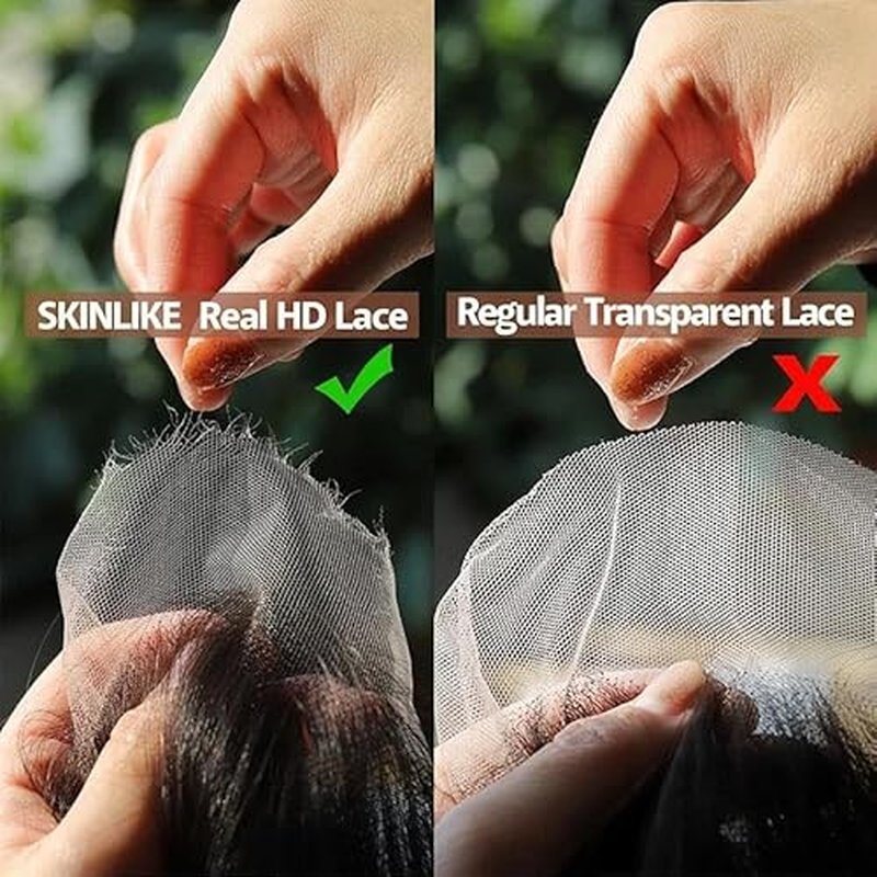 SKINLIKE Real HD Swiss Lace Closure Human Hair 2x6 Lace Closure with Clean Hairline Much More Density Full Cuticle Aligned Brazilian Human Hair Body Wave Style (18inch, HD BW 2x6 lace closure)