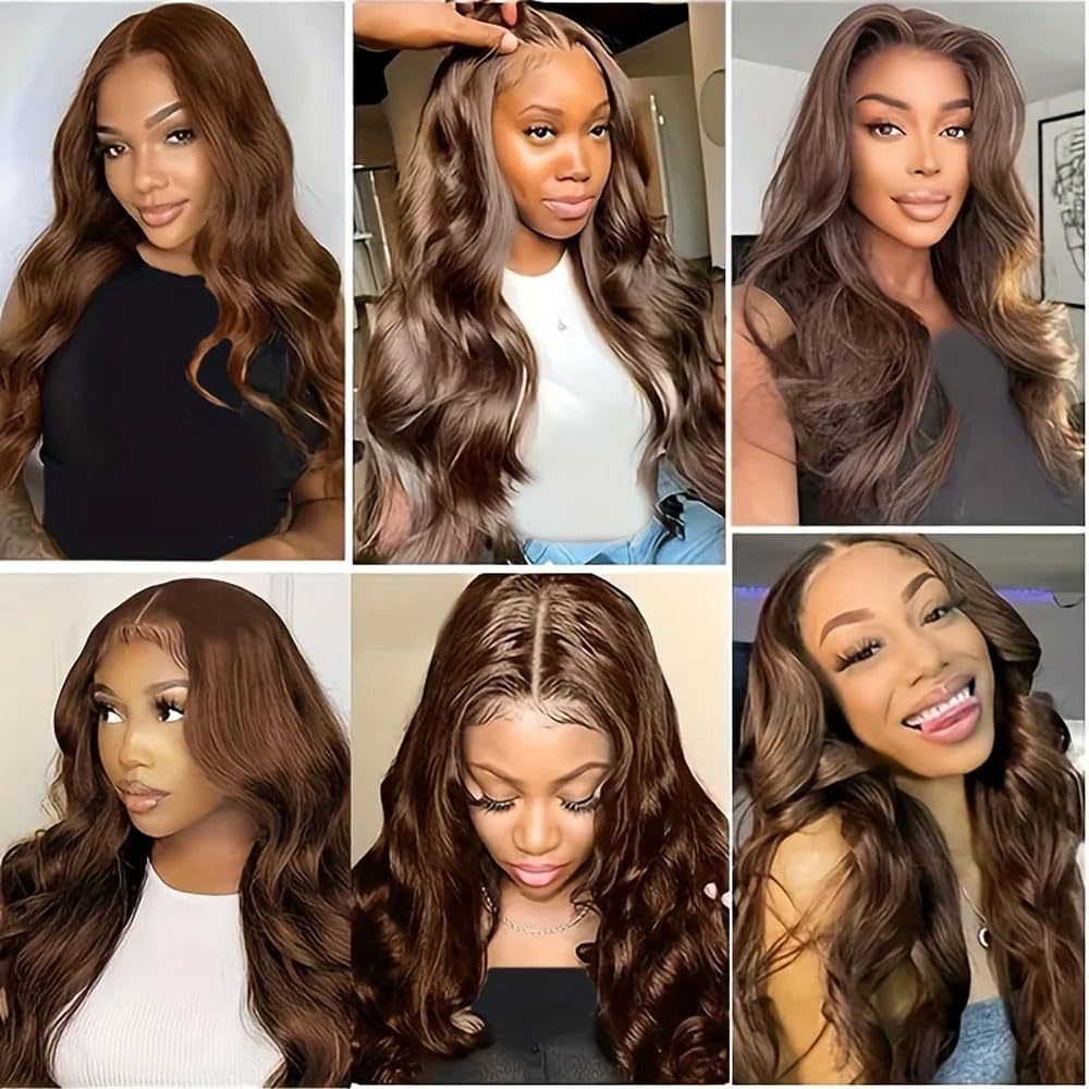 Body Wave Human Hair Bundles - Chocolate Brown Color #4 | 3 Bundles, 10 Inch Length