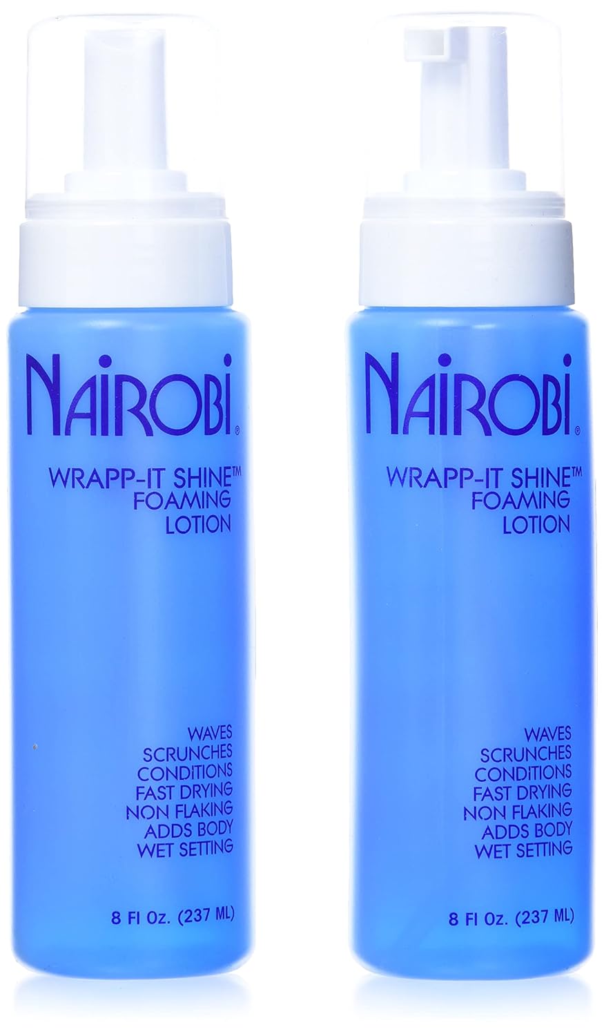 Nairobi Wrapp-It Shine Foaming Lotion - Moisturizing Hair Styling Foam | 2 Count