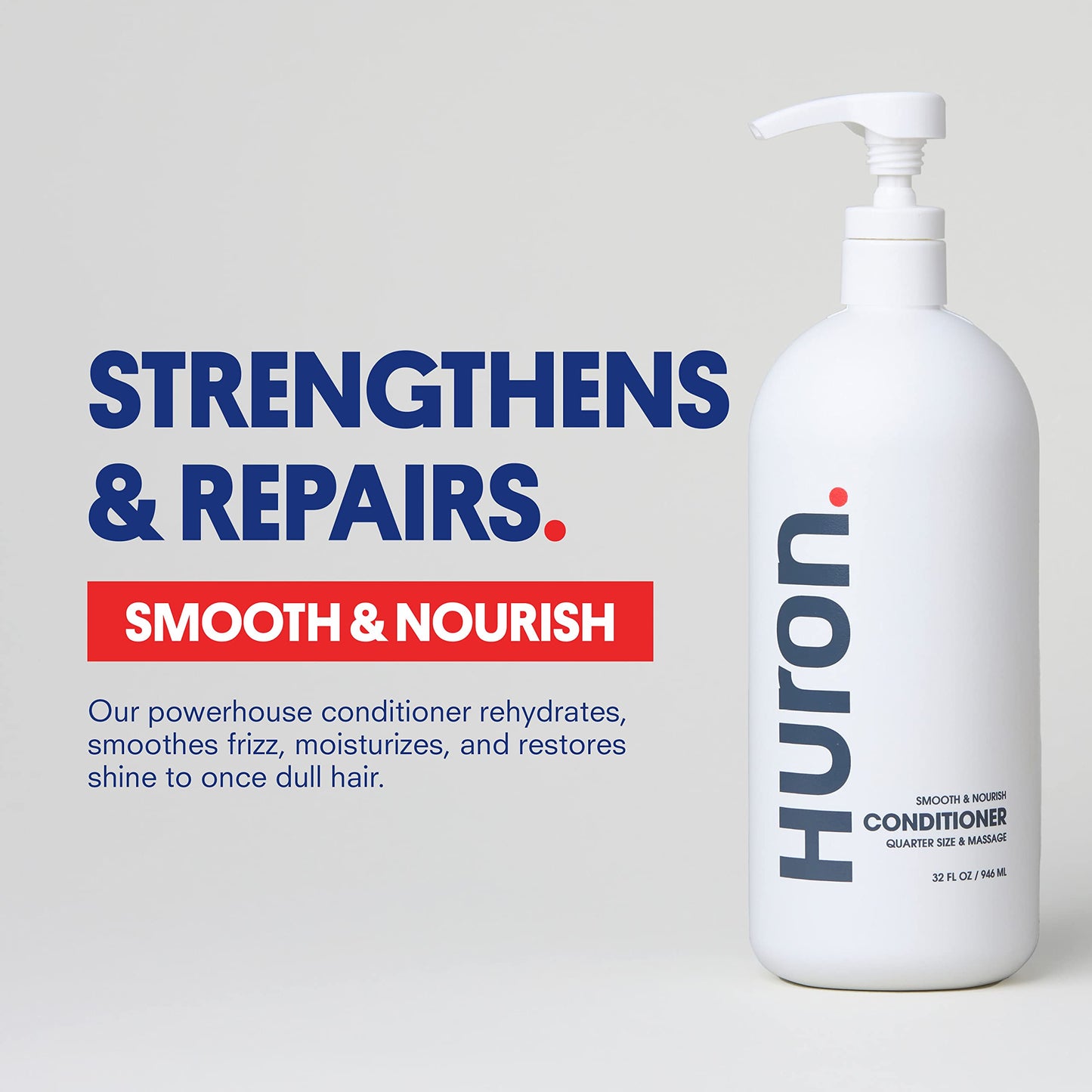 Huron Jumbo Conditioner: Scalp Moisturizing & Hair Strengthening 30.3 Fl Oz
