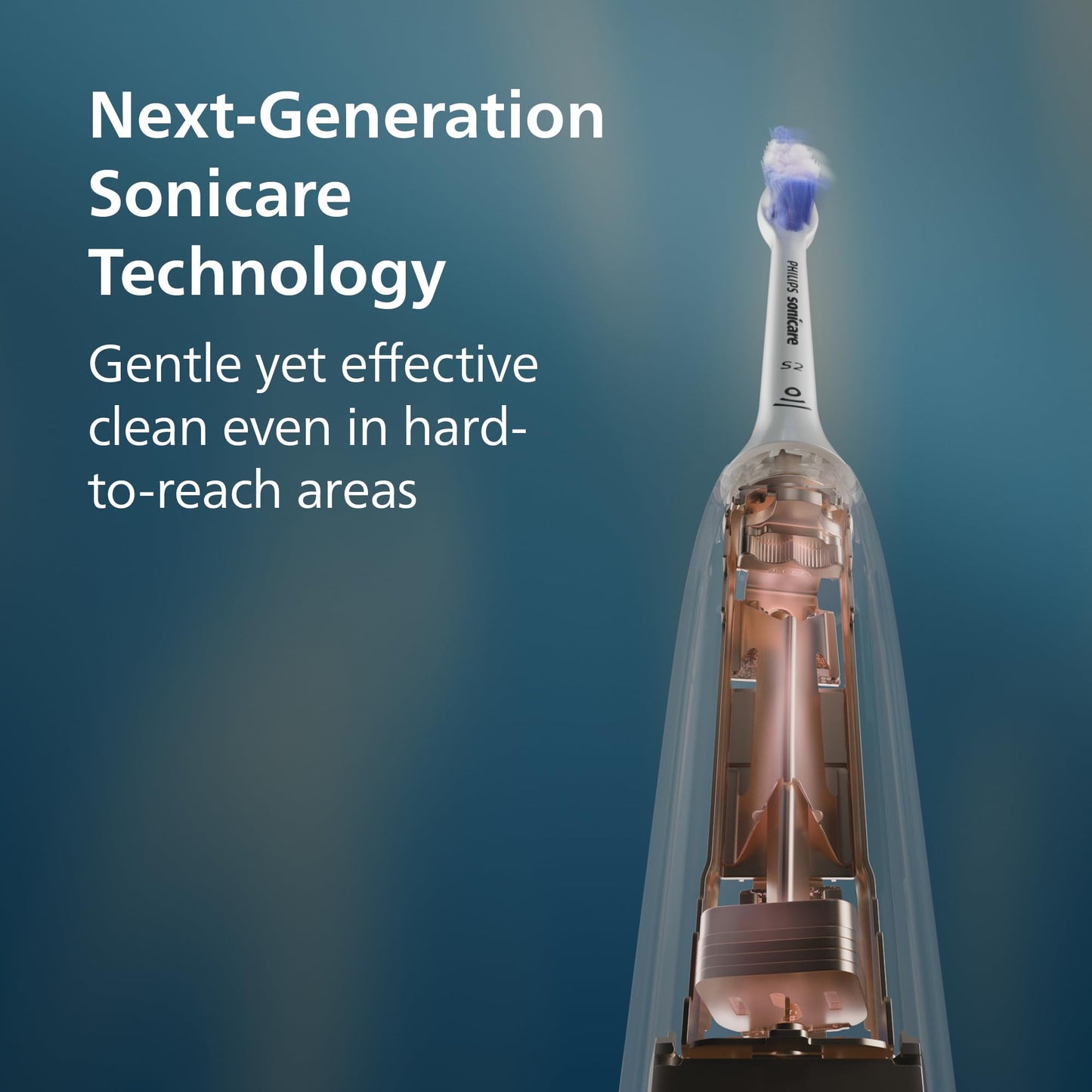 Philips Sonicare 6700 Series Electric Toothbrush - Next-Generation Sonicare Technology, Pressure Sensor, 9 Brushing Settings, SmarTimer, 21-Day Runtime, Travel Case, Navy Blue, HX7413/05