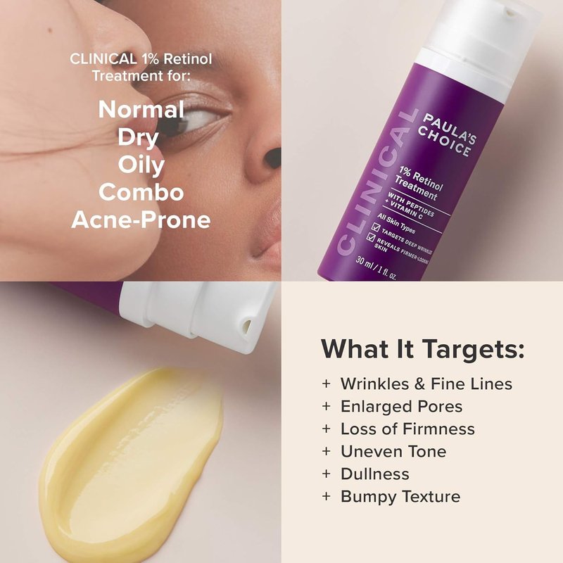 Paula's Choice Retinol Treatment & Vitamin C Moisturizer Set - Anti-Aging for Dark Spots & Deep Wrinkles | Fragrance-Free