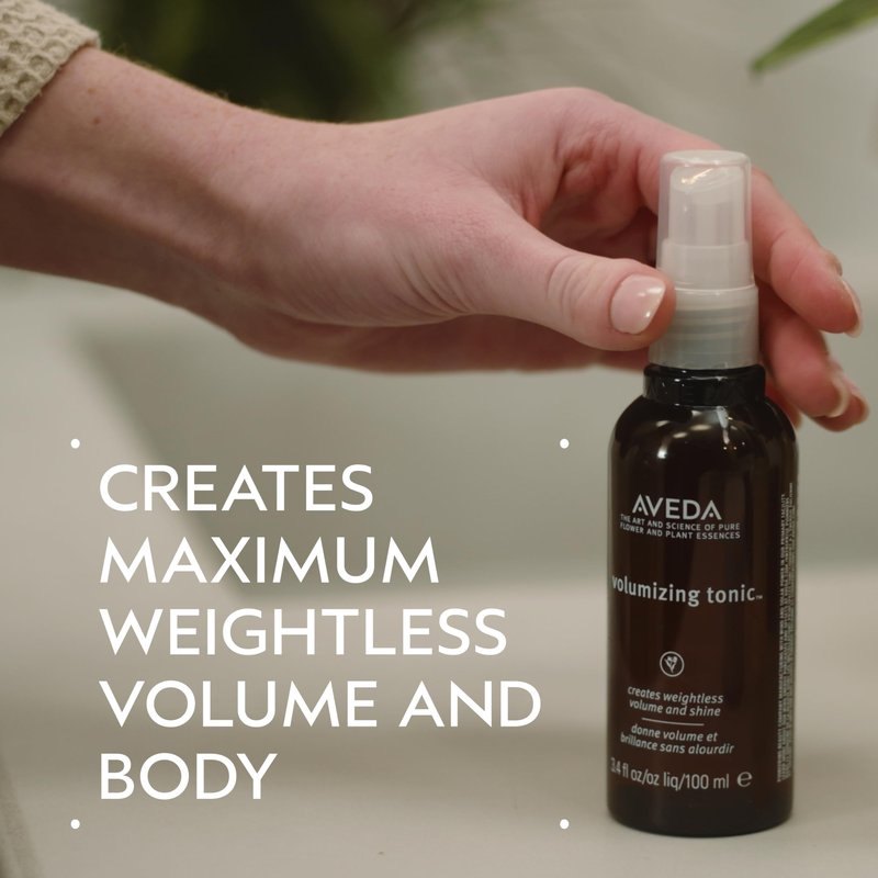 Aveda Volumizing Hair Tonic | Volume Spray for Fine and Medium Hair Types | Build Body + Shine | With Wheat Amino Acids and Certified Organic Aloe | 92% Naturally Derived*, 3.4 Fl Oz